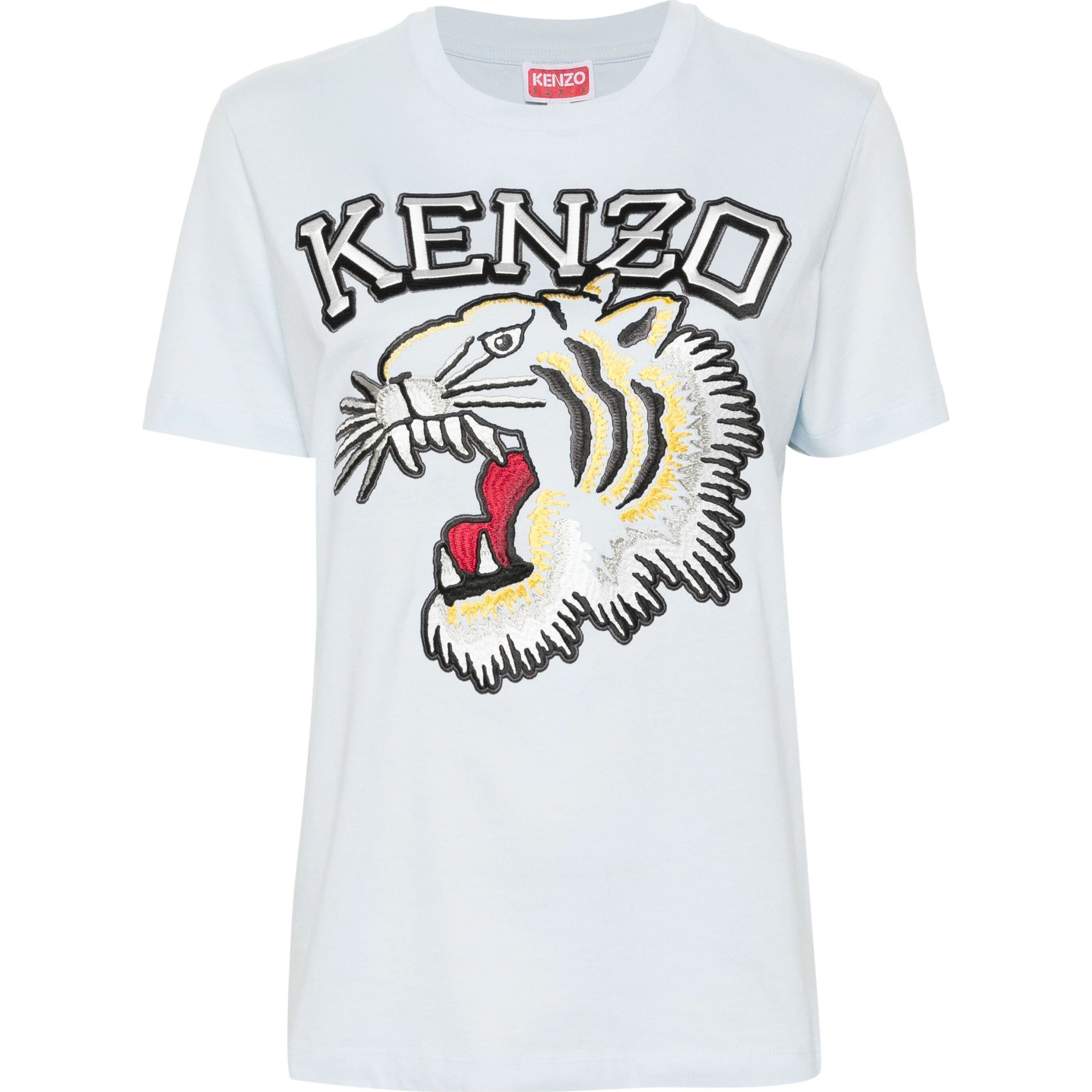 KENZO Marškinėliai trump. rankovėmis moterims, Mėlyna, Tiger varsity loose t-shirt