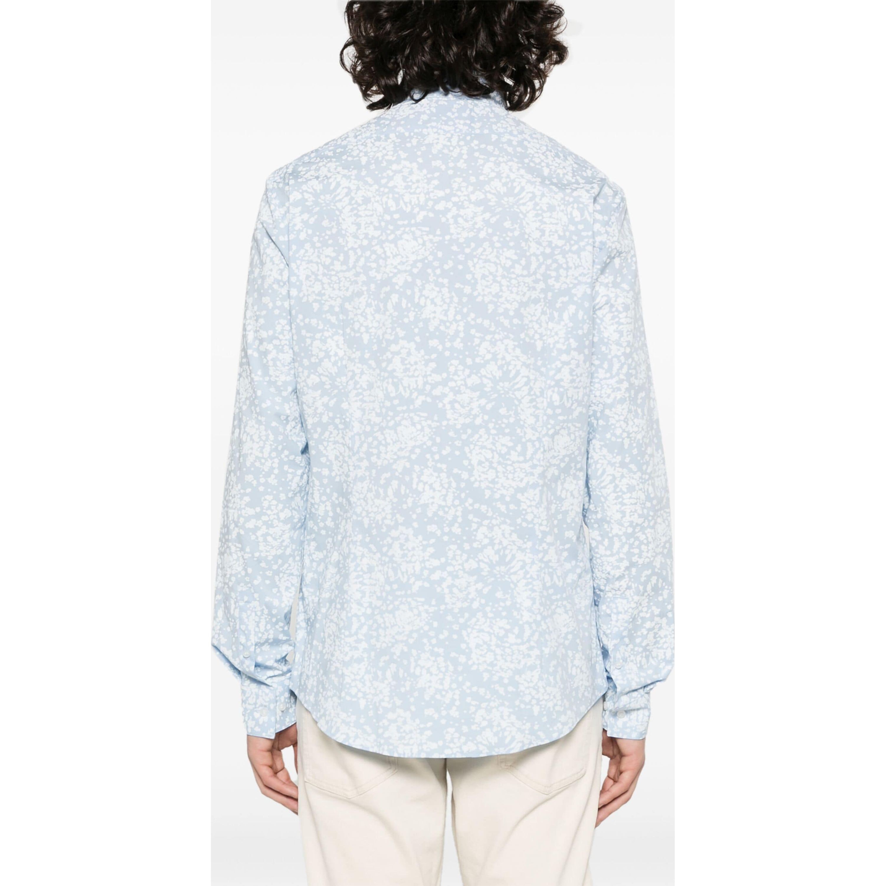 CALVIN KLEIN Marškiniai ilgomis rankovėmis vyrams, Mėlyna, L/s shirt 3