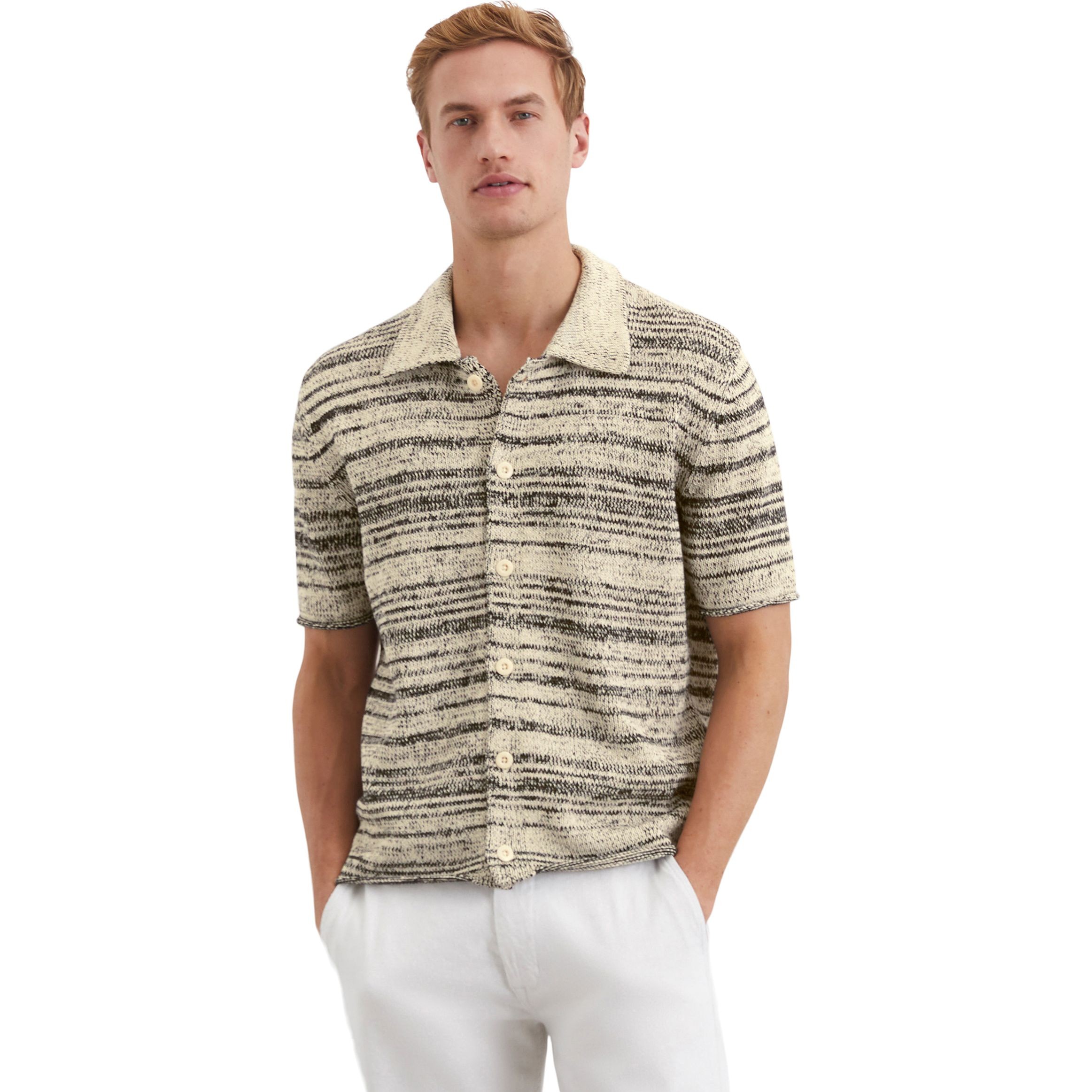 MARC O'POLO Marškiniai trump. rankovėmis vyrams, Juoda, Shirts sho 523602664000 2