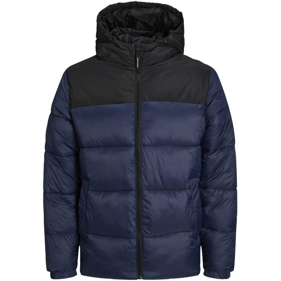 JACK & JONES Striukė vyrams, Mėlyna, JJETOBY PUFFER HOOD 1