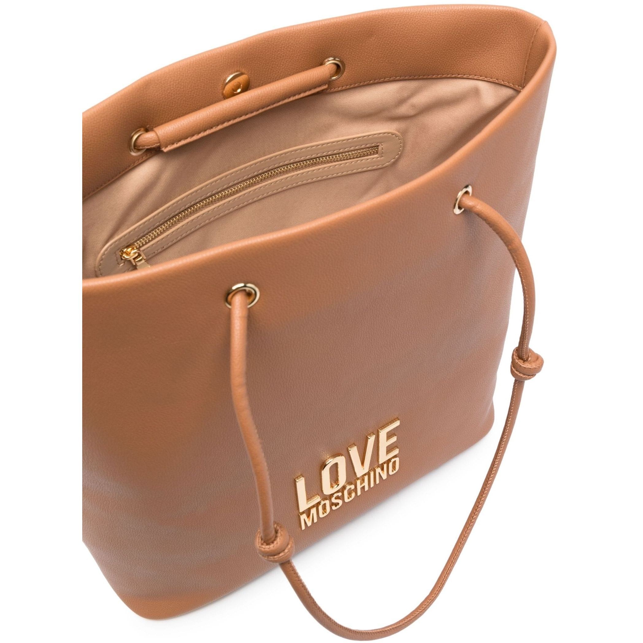LOVE MOSCHINO Pirkinių krepšys moterims, Ruda, Tote bag 4