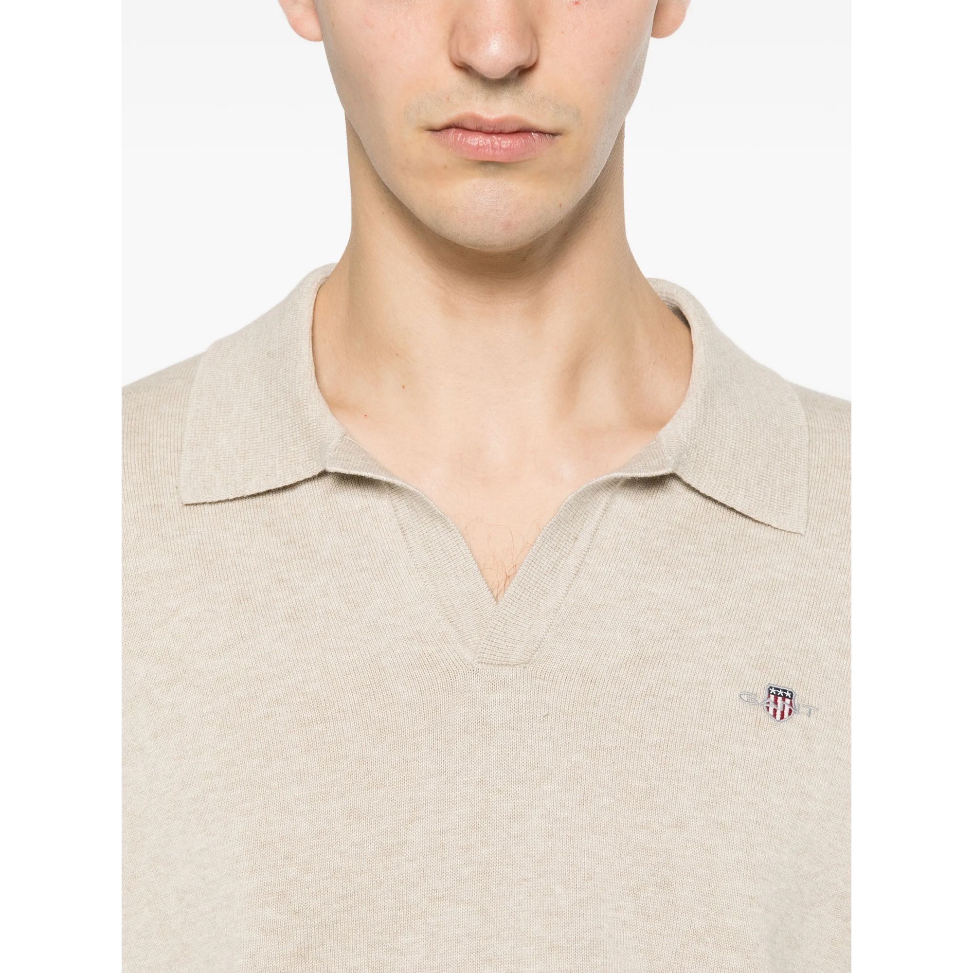 GANT Polo marškiniai trumpos rank. vyrams, Smėlio, 8030565-198 Polo short 5