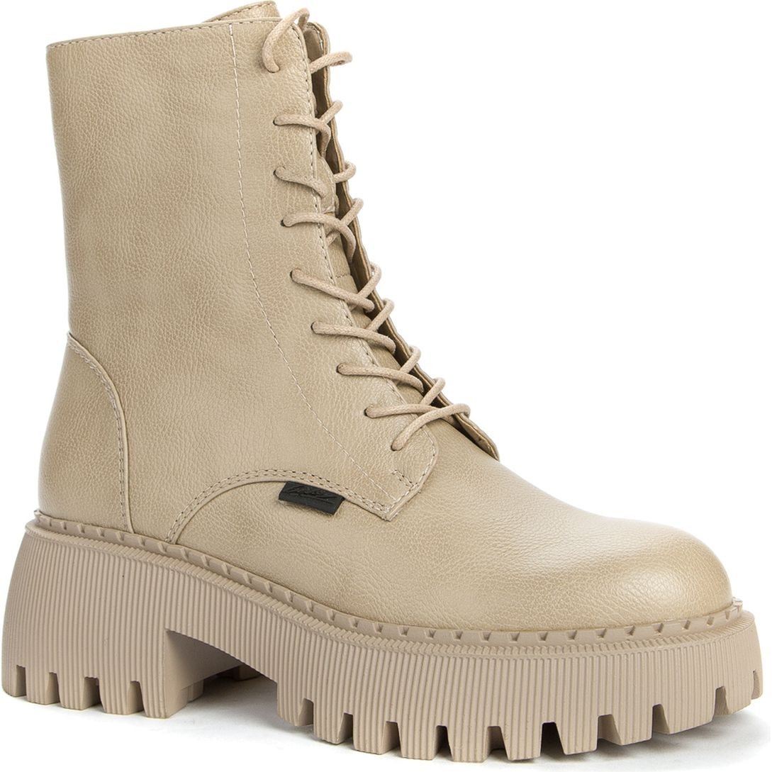 BETSY Pašiltinti aulinukai moterims, Smėlio, WARM BOOTS