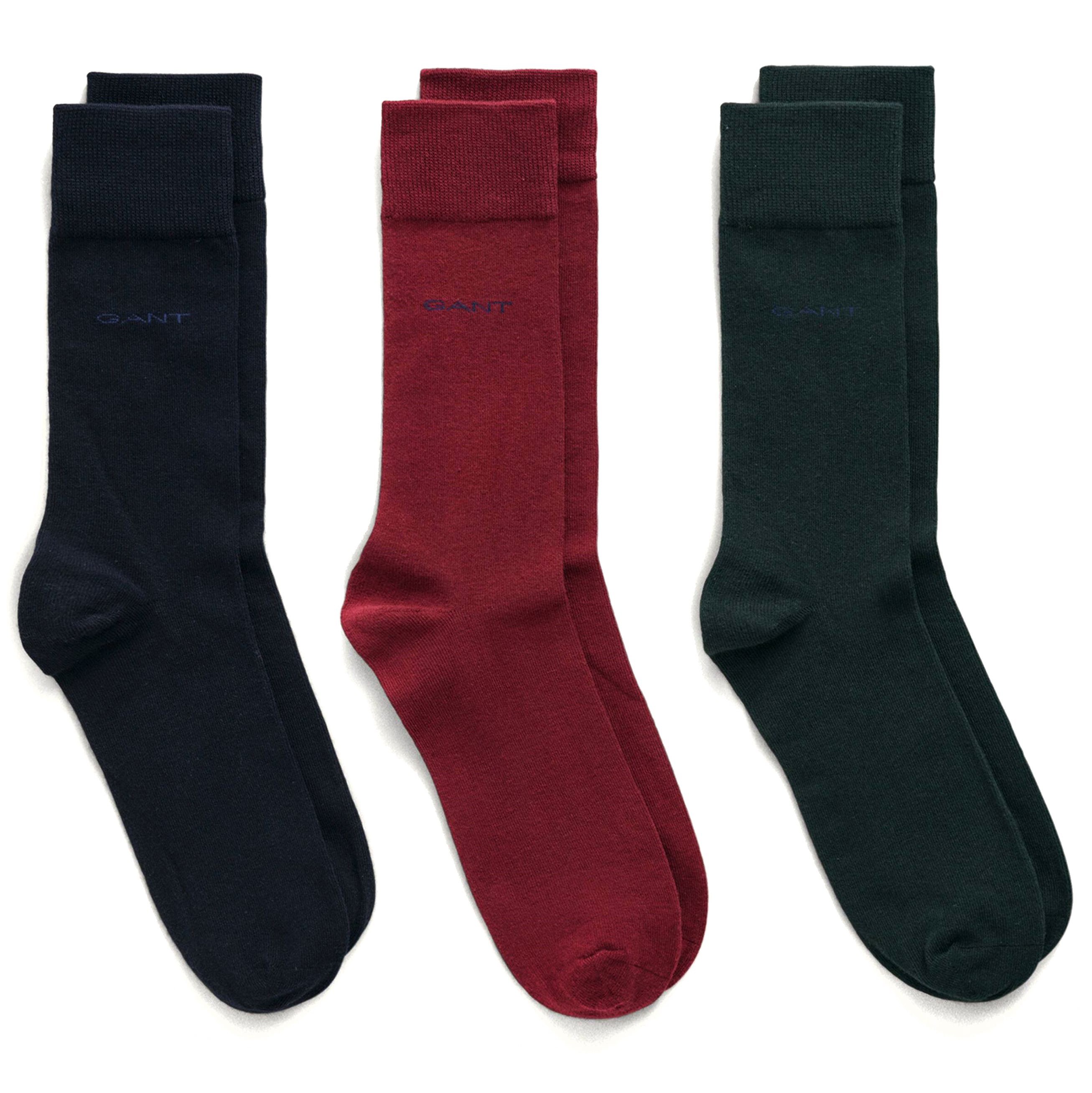 GANT Kojinės vyrams, Raudona, SOFT COTTON SOCKS 3-PACK
