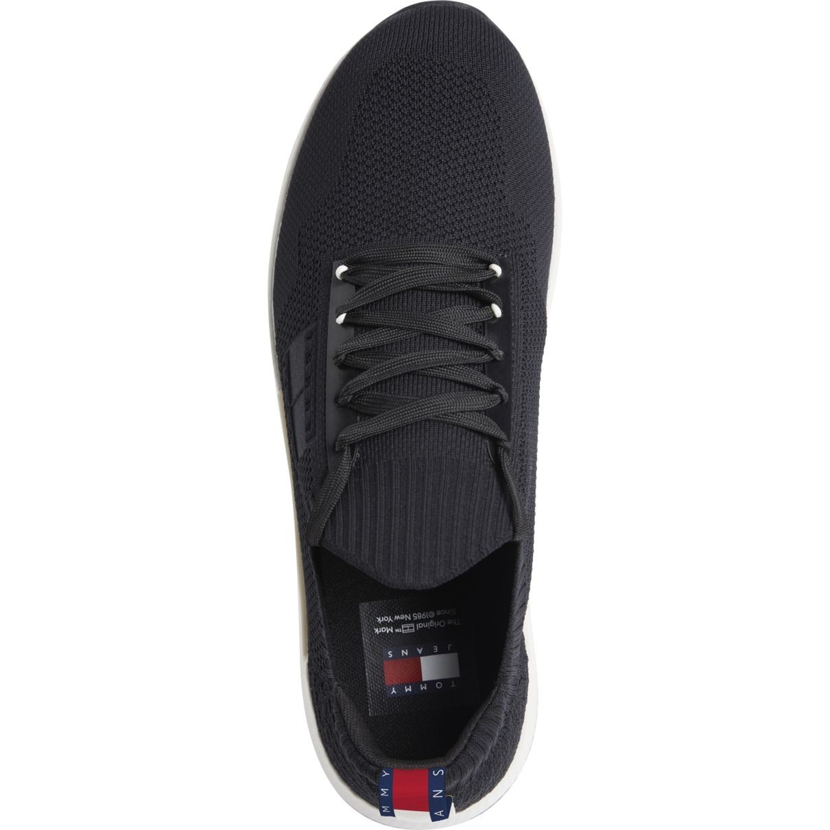 TOMMY JEANS Laisvalaikio bateliai vyrams, Juoda, Elevated knitted leisure 3