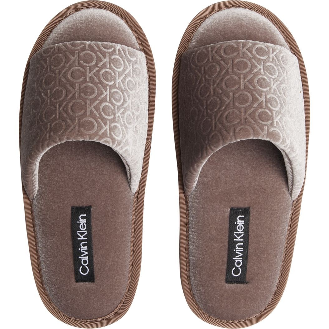 CALVIN KLEIN Namų šlepetės moterims, Pilka, SLIPPER FLATFORM SANDAL VEL 2