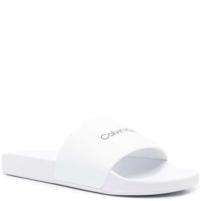 CALVIN KLEIN Šlepetės vyrams, Balta, POOL SLIDE 1