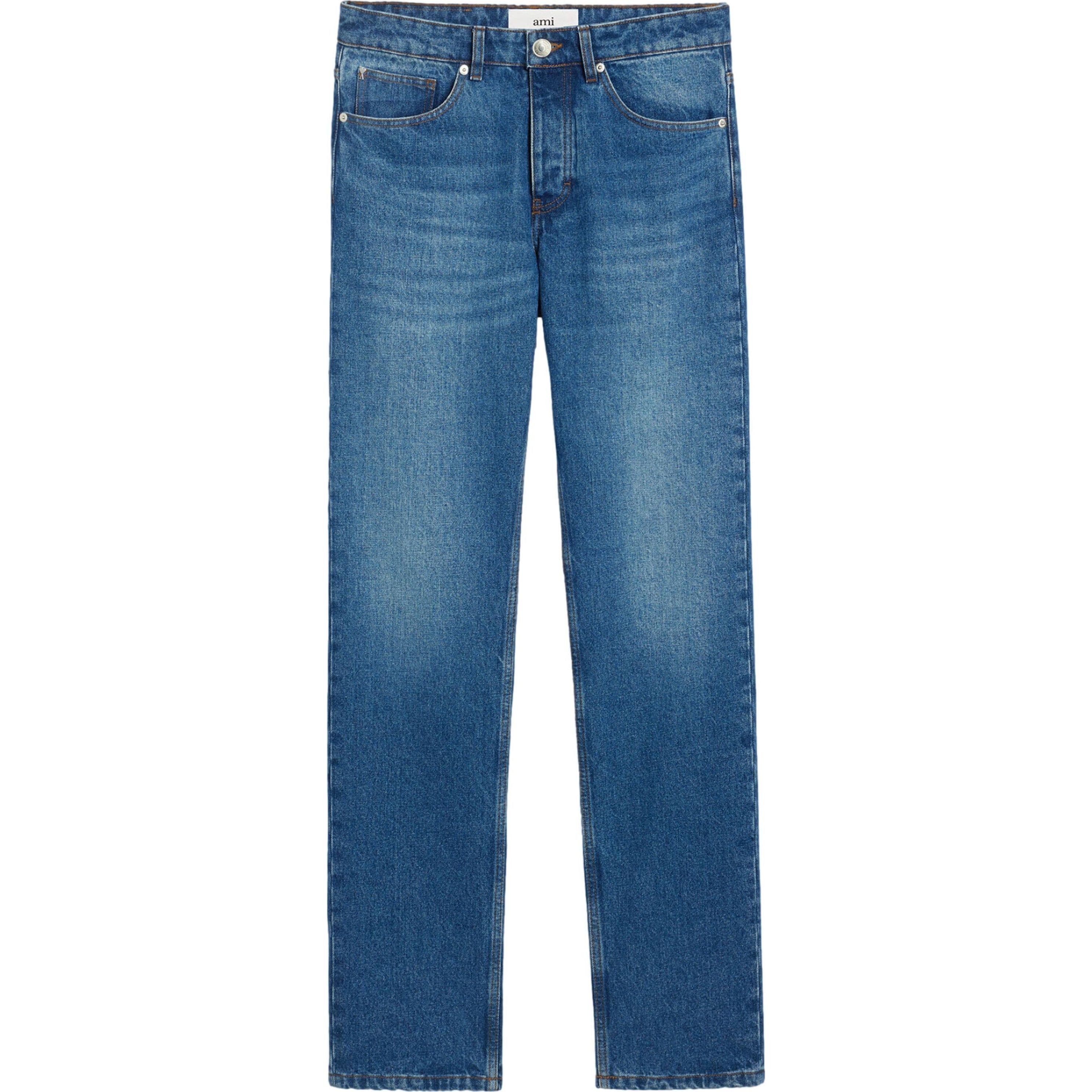 AMI PARIS Tiesūs džinsai vyrams, Mėlyna, Straight-leg jeans 1