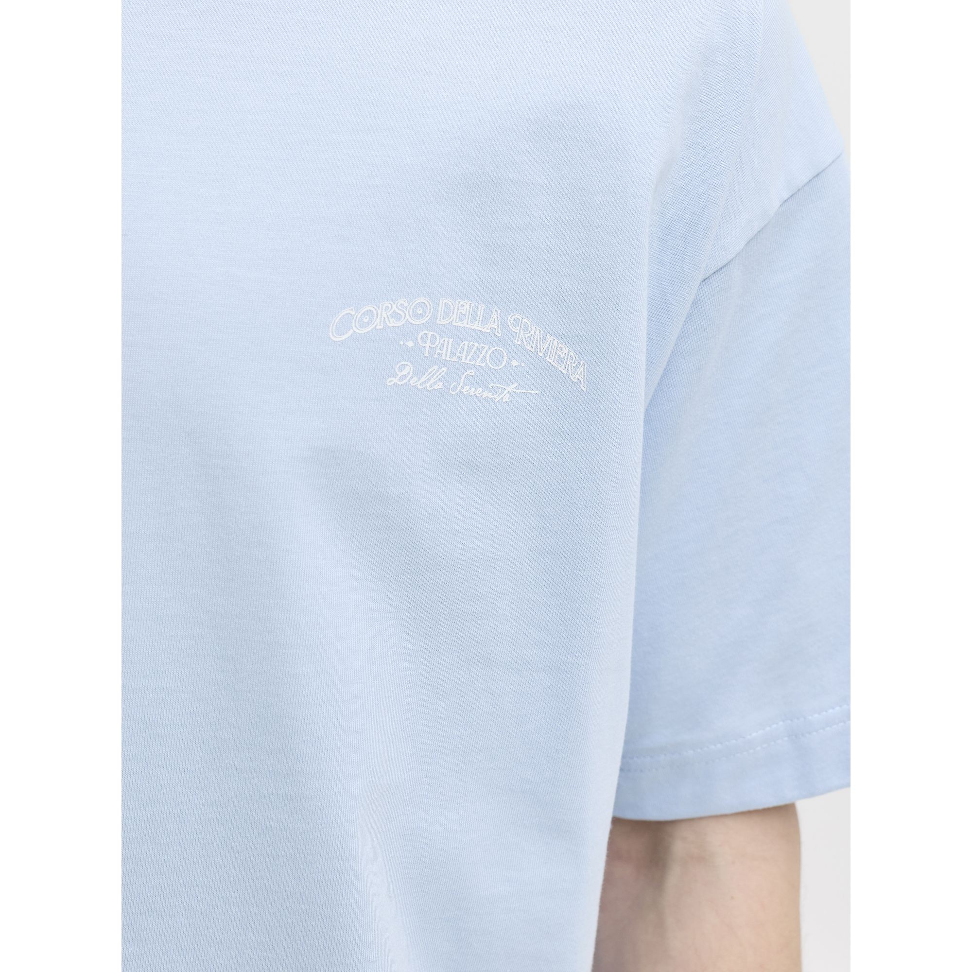JACK & JONES Marškinėliai vyrams, Mėlyna, Coted azur mono back 7