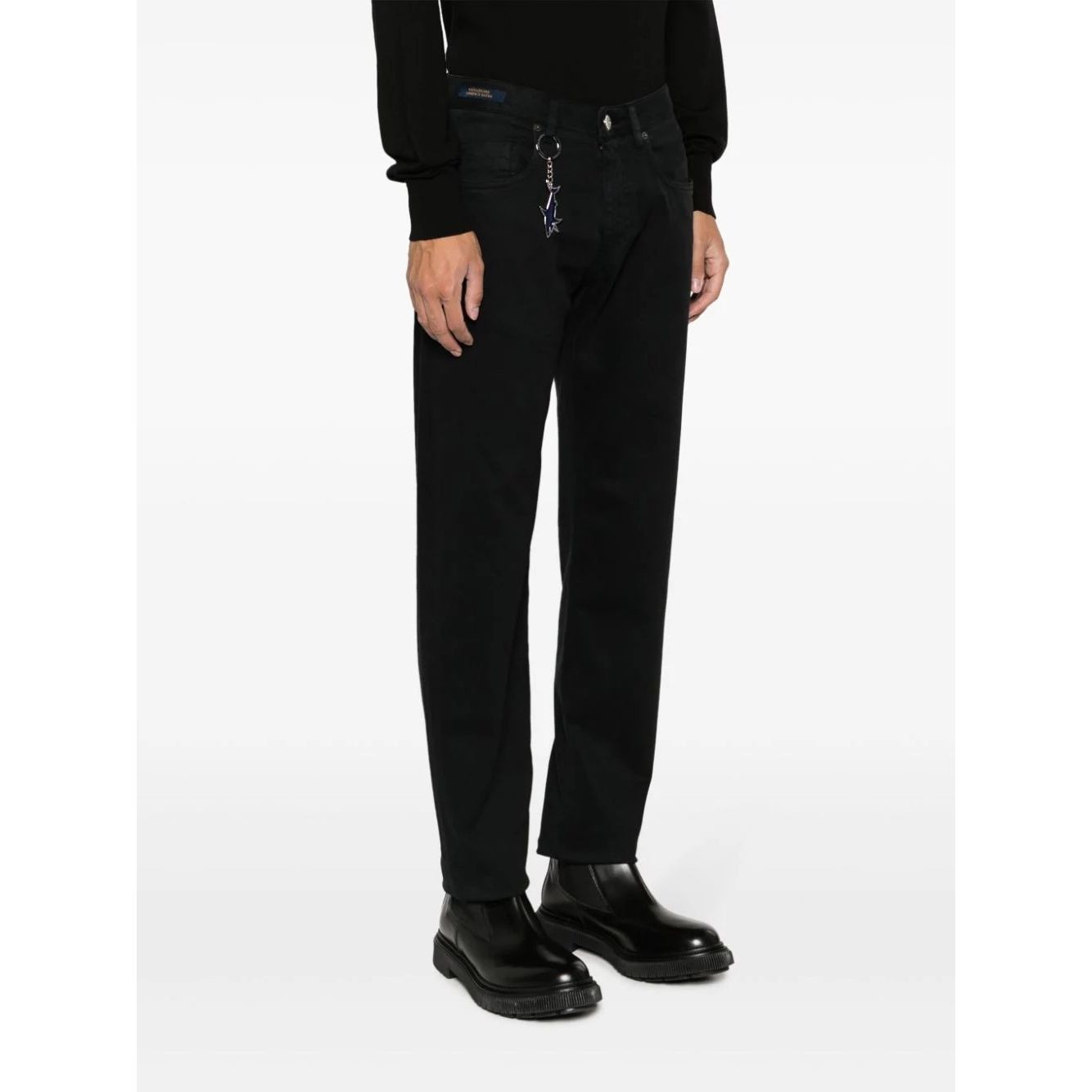 PAULNSHARK Tiesūs džinsai vyrams, Juoda, Five pocket trousers 2
