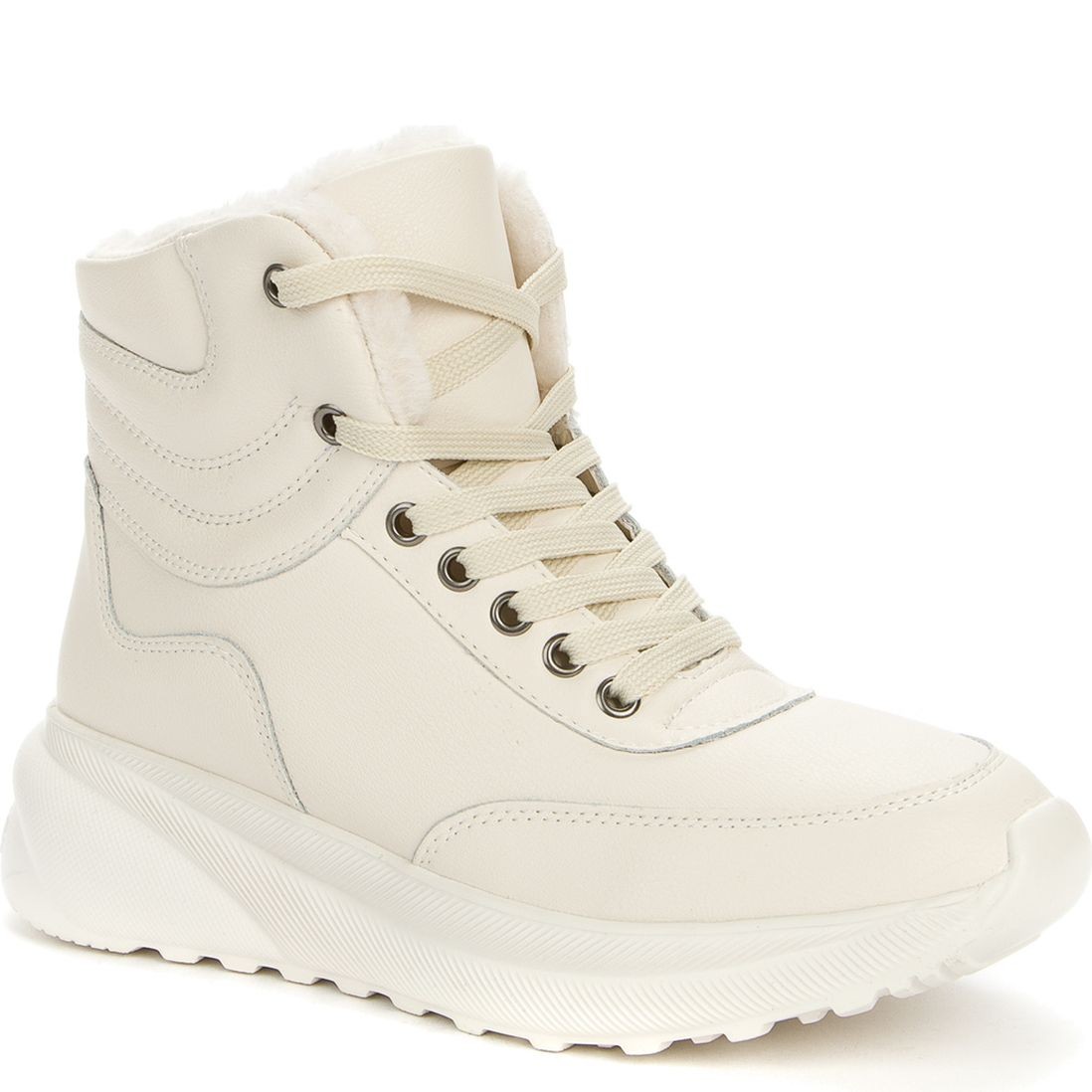 GRUNBERG Pašiltinti aulinukai moterims, Balta, WARM BOOTS
