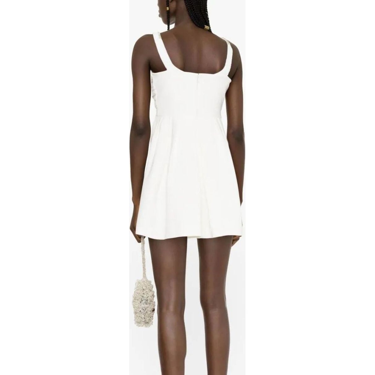 SELF PORTRAIT Mini suknelė moterims, Balta, White diamante bust mini dress 4