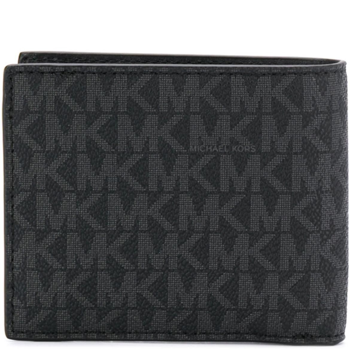 MICHAEL KORS Piniginė vyrams, Juoda, Billfold with coin pocket 2