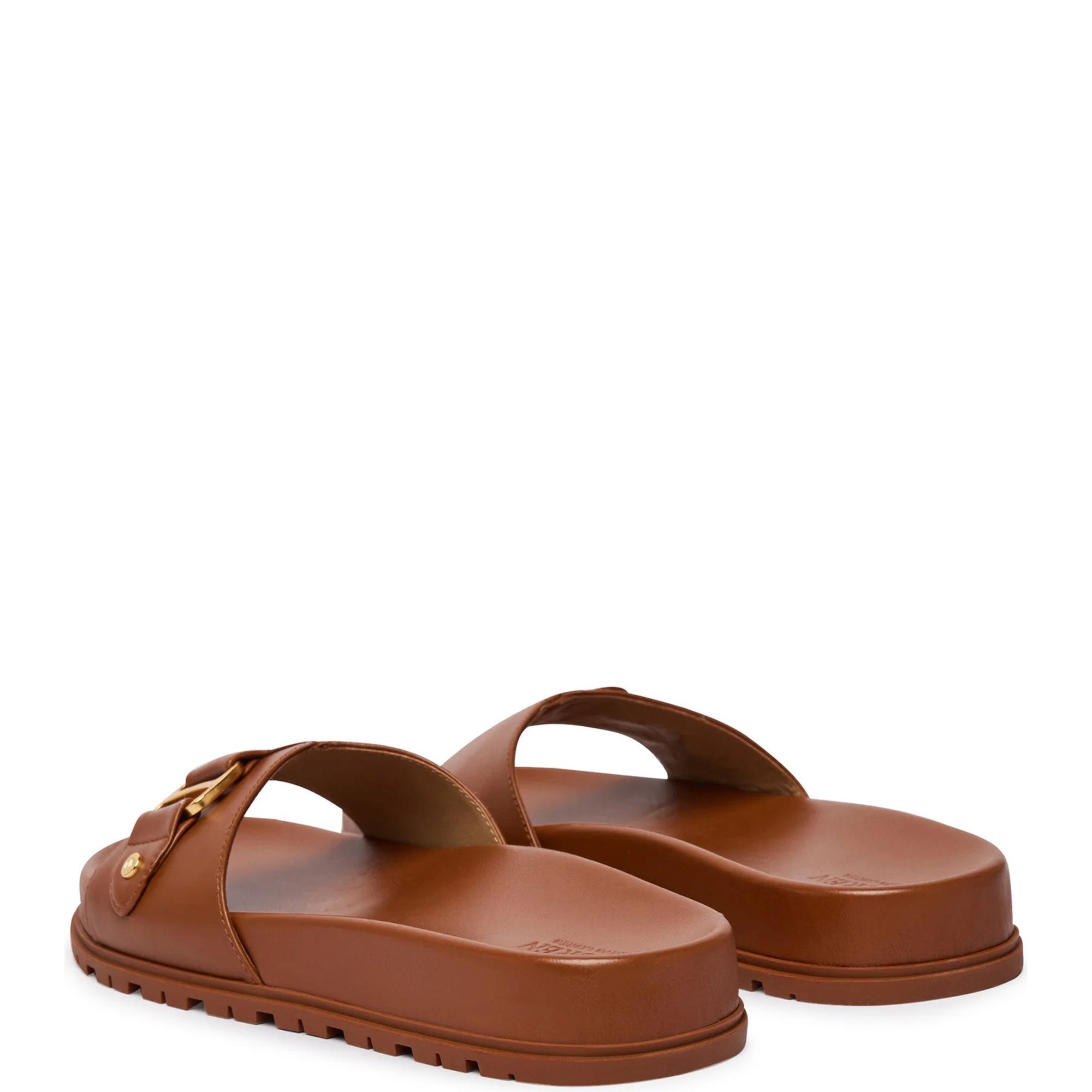 LAUREN RALPH LAUREN Guminės šlepetės moterims, Ruda, Tasha slide-sandals-slide 3