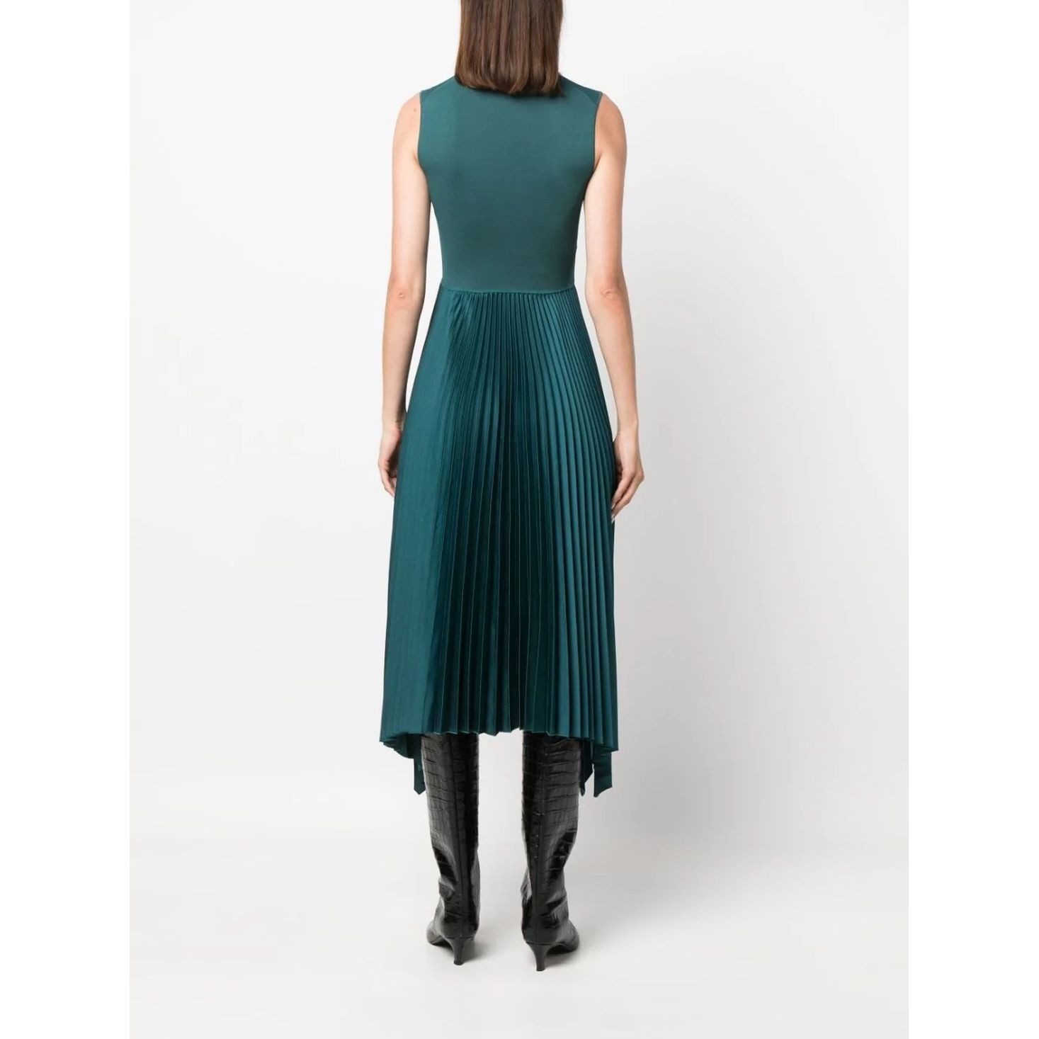 JOSEPH Maxi suknelė moterims, Žalia, Dera knit weave plisse dress 3