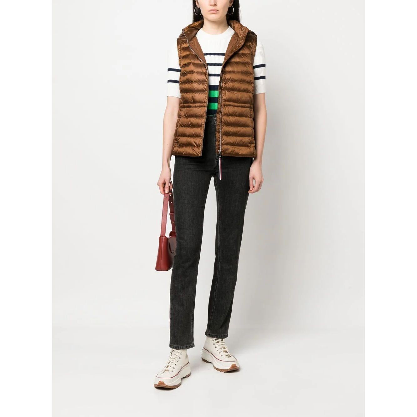 TOMMY HILFIGER Pūkinė liemenė moterims, Ruda, Feminine lw down vest 2