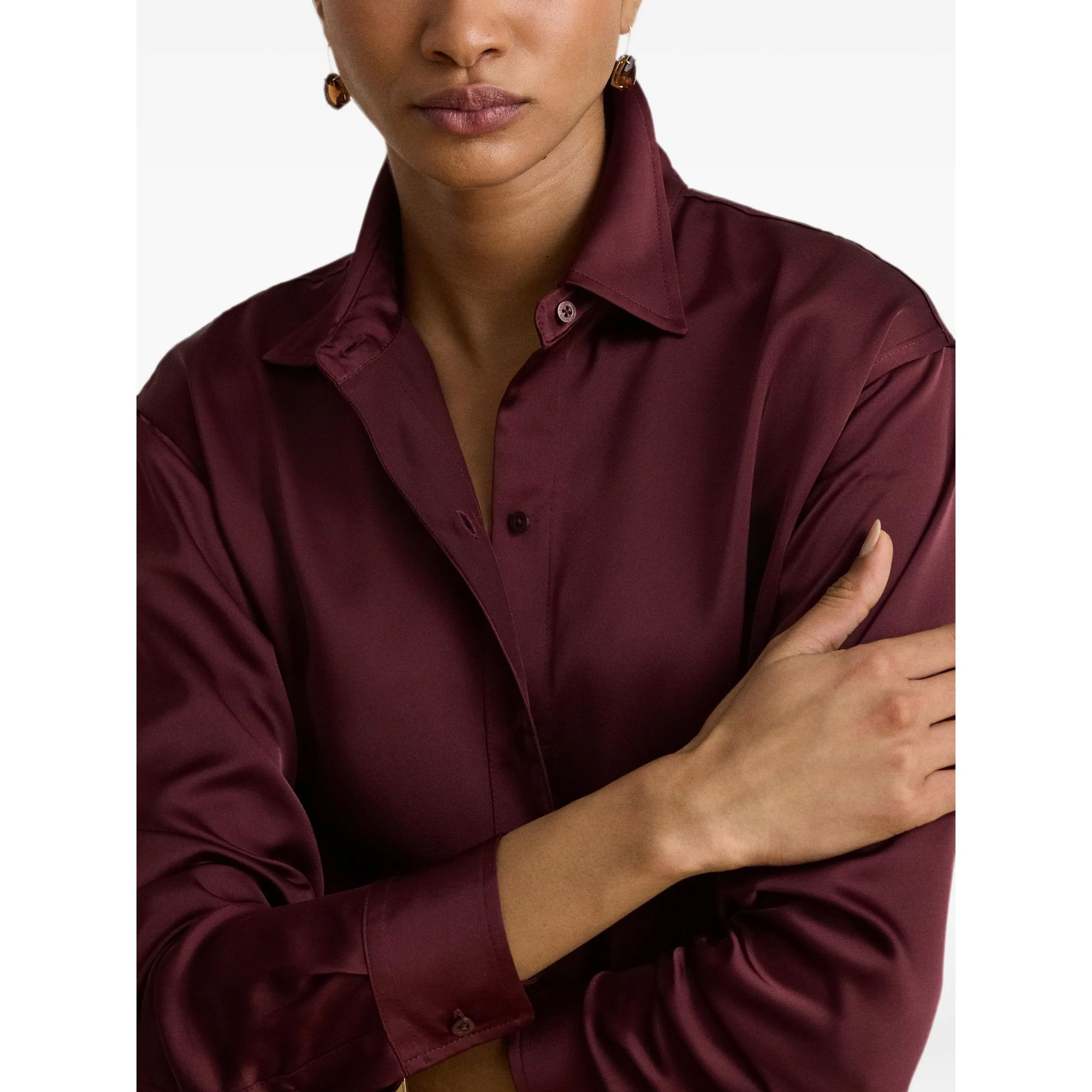 LAUREN RALPH LAUREN Marškiniai ilgomis rankovėmis moterims, Raudona, Woven-sport shirt-shirt 6