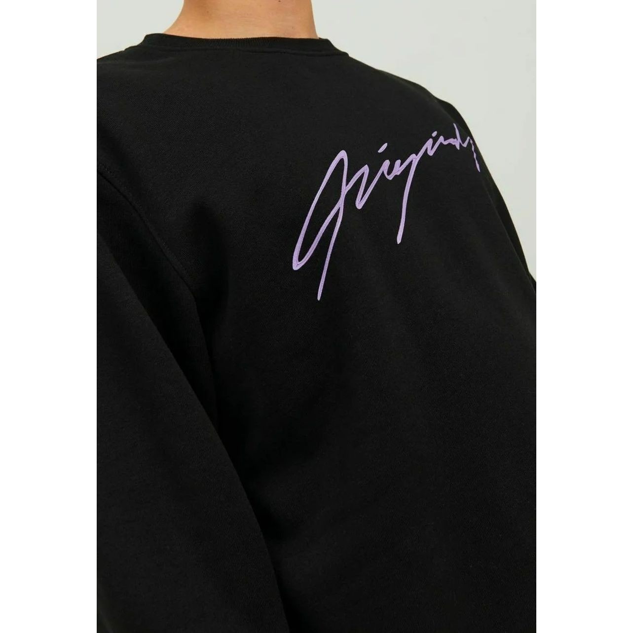 JACK & JONES Megztinis vyrams, Juoda, JORSCRIPTING SWEAT 4