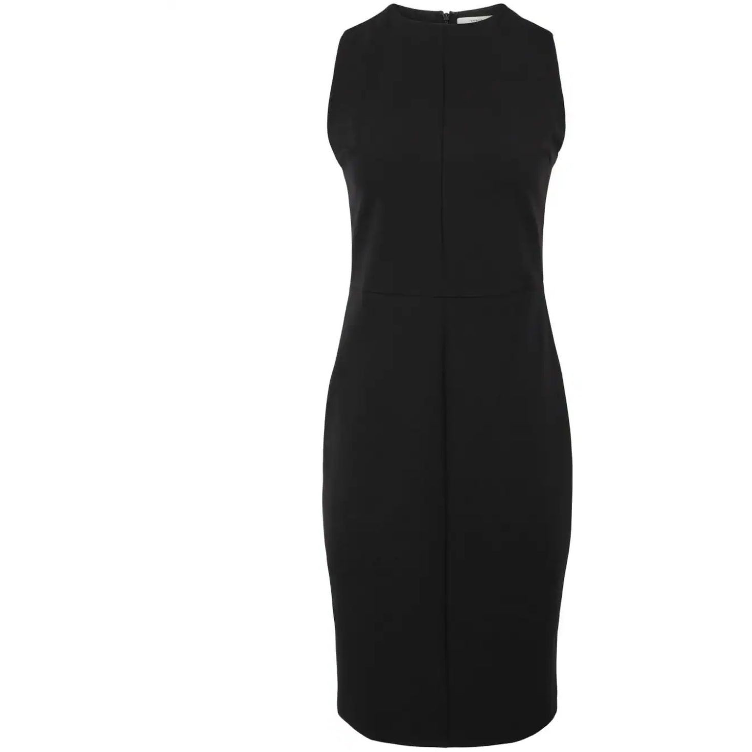 VINCE Midi suknelė moterims, Juoda, Seamed front sheath dress 1