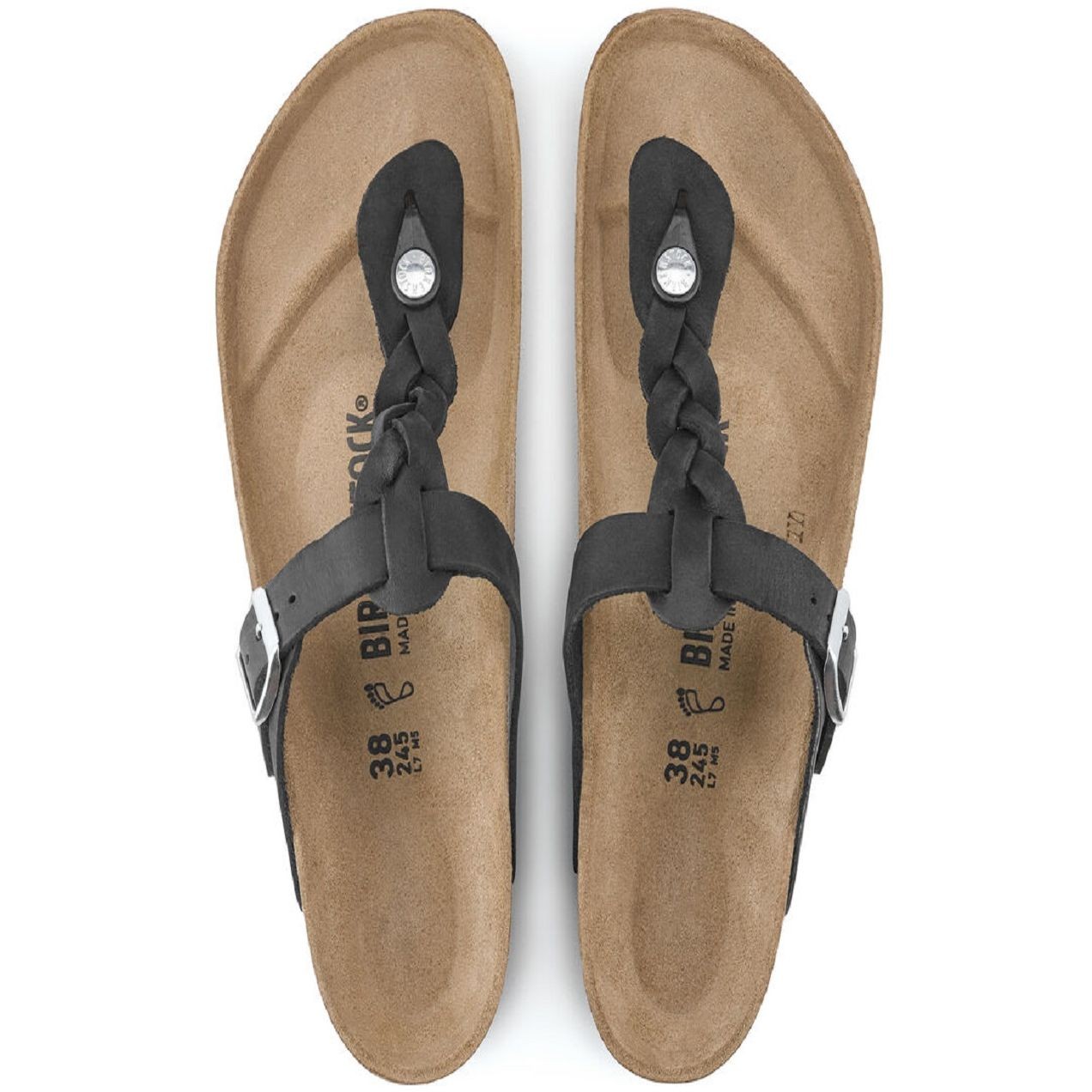 BIRKENSTOCK Šlepetės moterims, Juoda,  Gizeh Braided Slippers 4