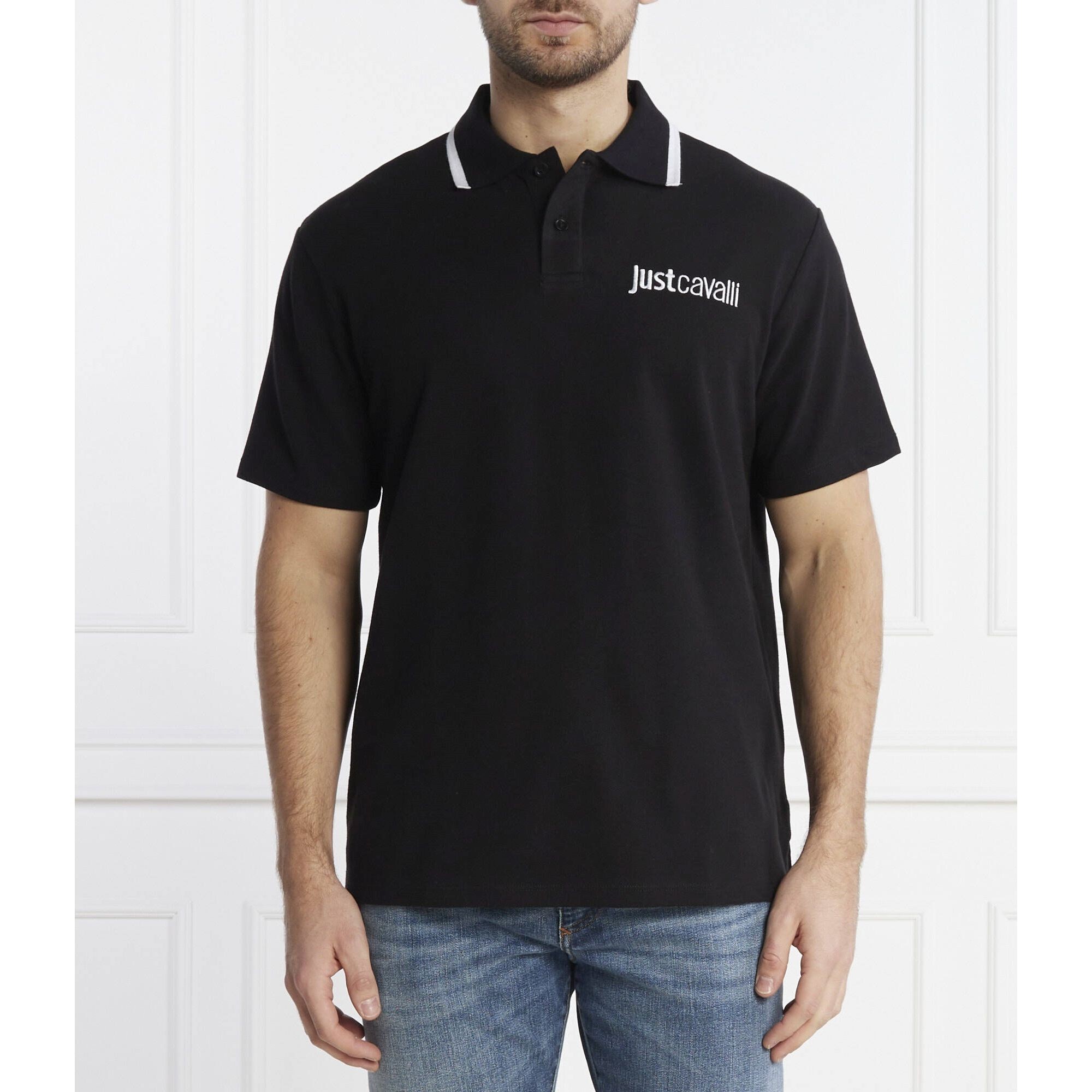 JUST CAVALLI Polo marškiniai trumpos rank. vyrams, Juoda, Polo shirt 2