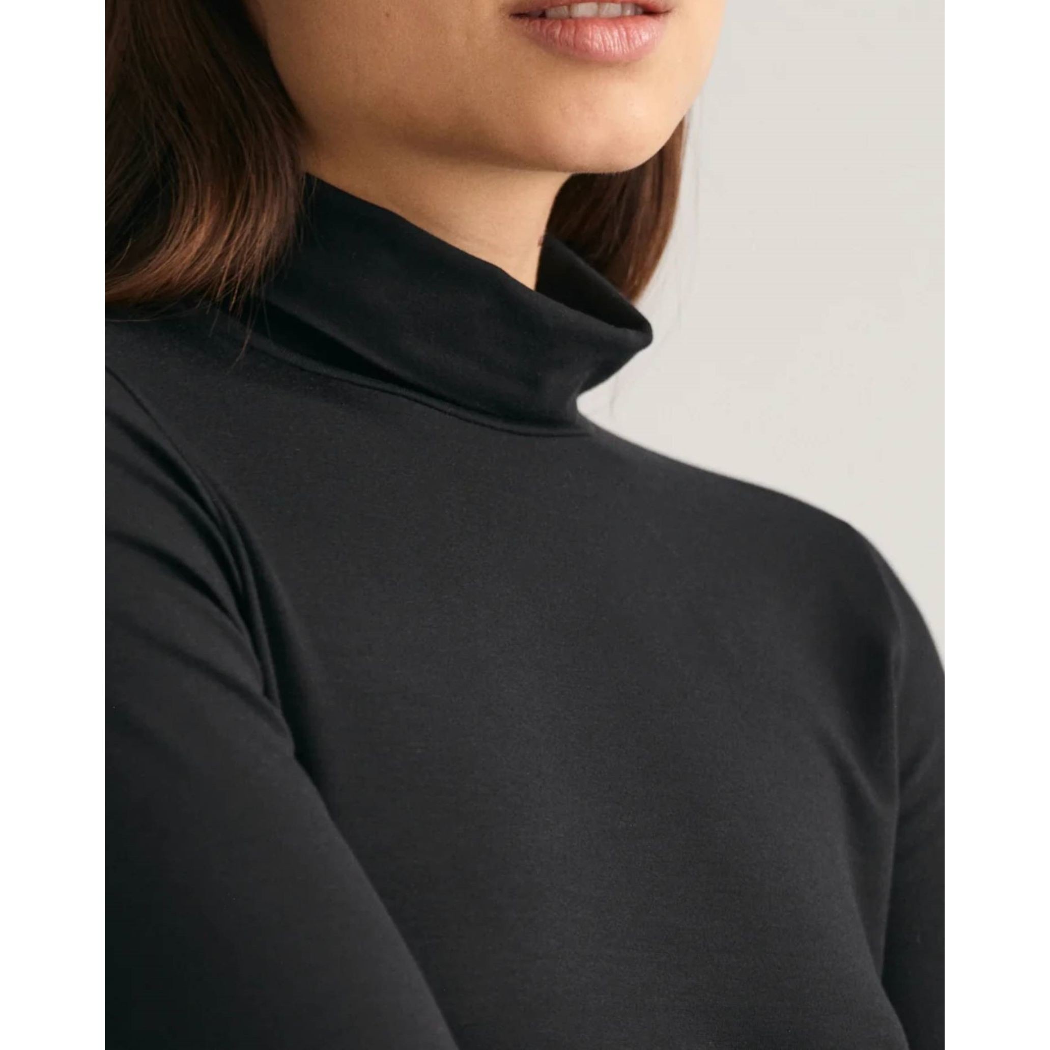 GANT Megztinis moterims, Juoda, SLIM LS TURTLENECK 4
