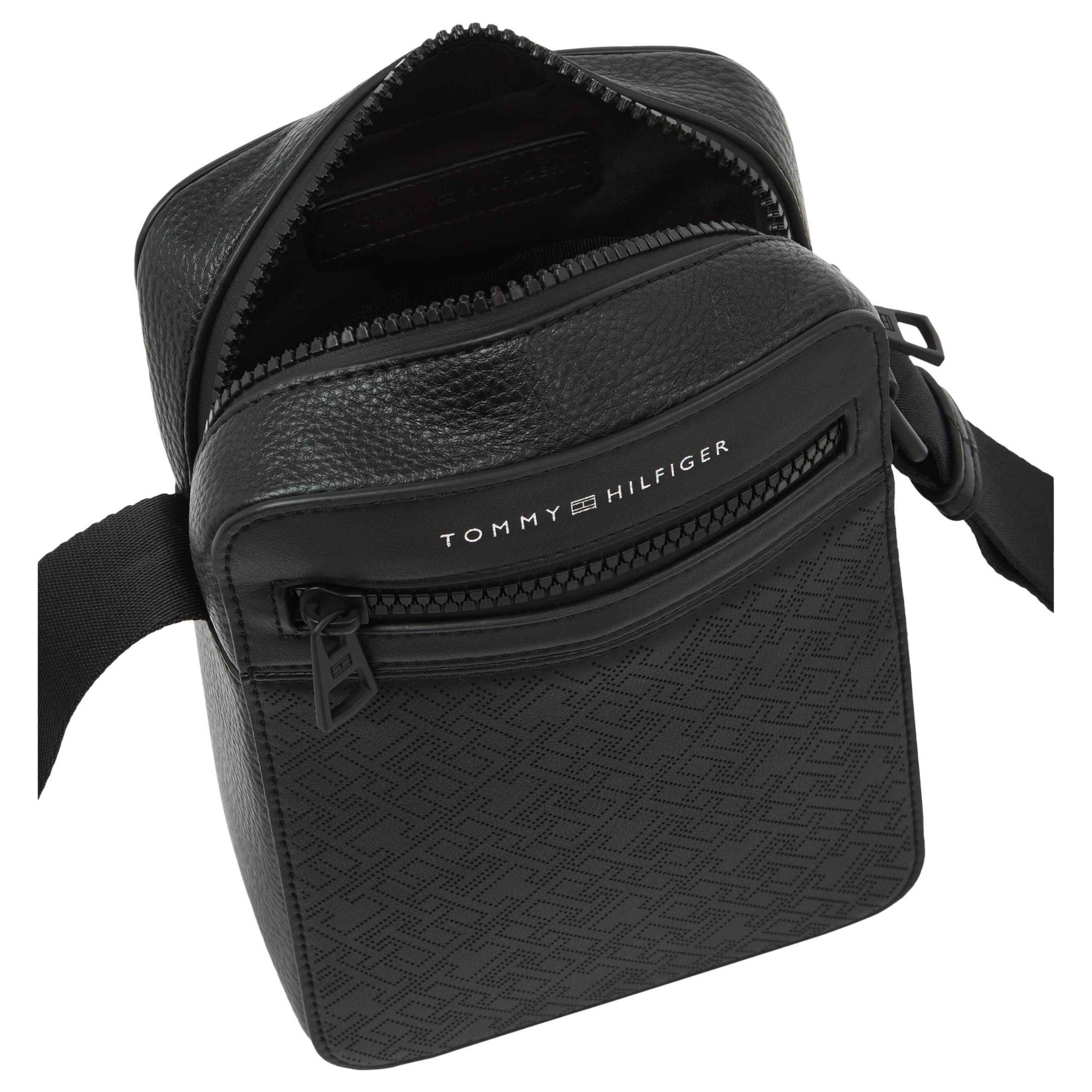 TOMMY HILFIGER Rankinė per petį vyrams, Juoda, TH monogram mini reporter 4