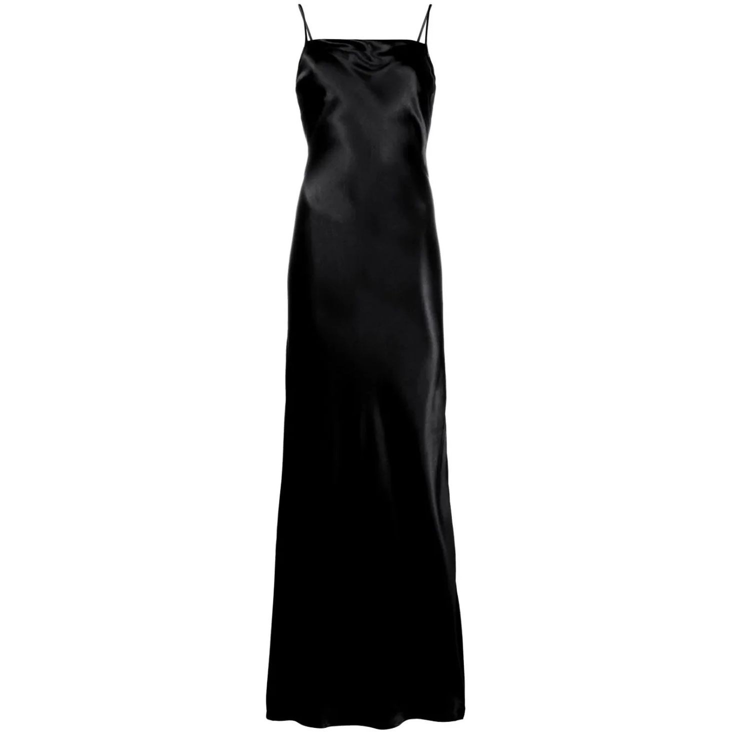 AERON Vakarinės suknelė moterims, Juoda, Satin evening dress 1