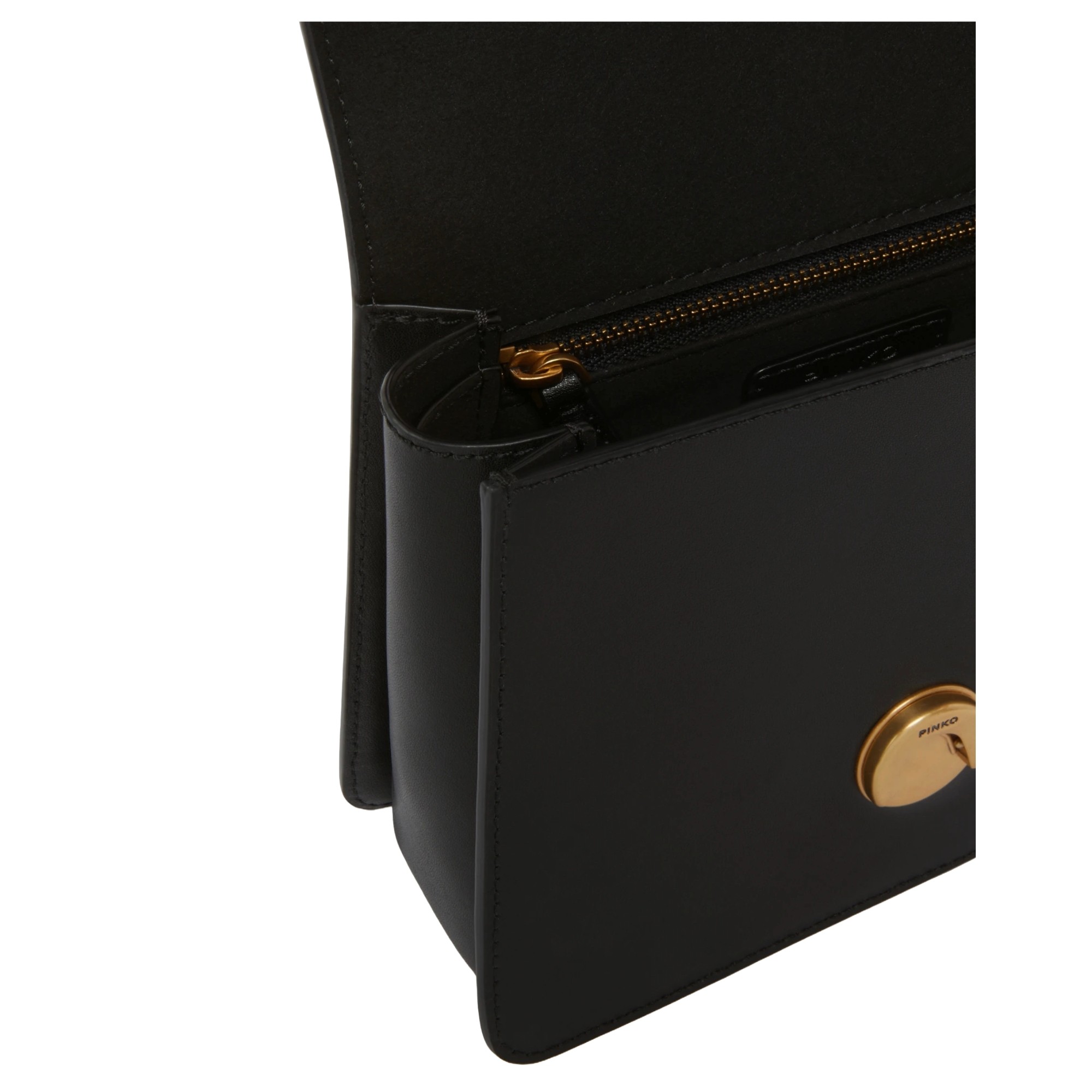 PINKO Rankinė per petį moterims, Juoda, Love one mini crossbody bag 4