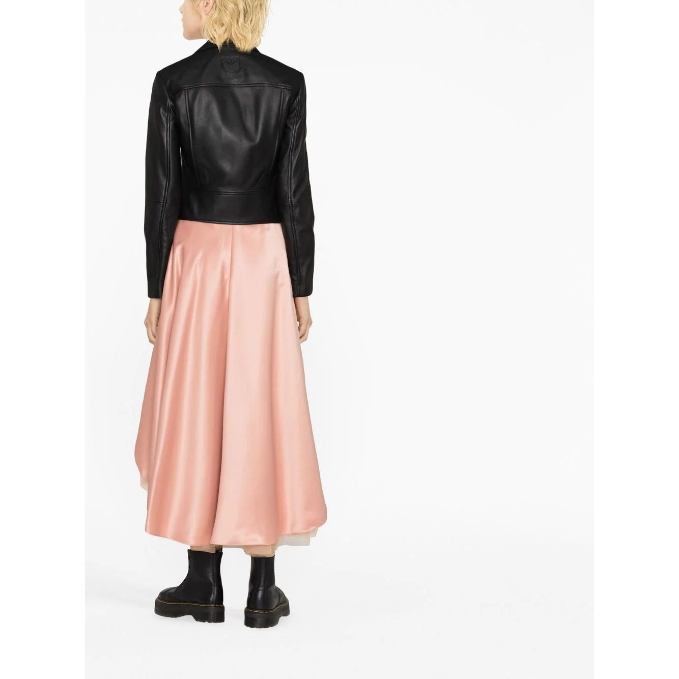 PINKO Odinis švarkas moterims, Juoda, Sensibile chiodo jacket 4