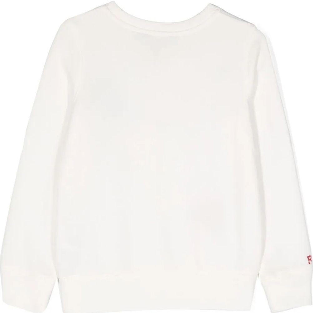 RALPH LAUREN KIDS Sportinis nertinis mergaitėms, Balta, Long sleeve bear sweatshirt 2