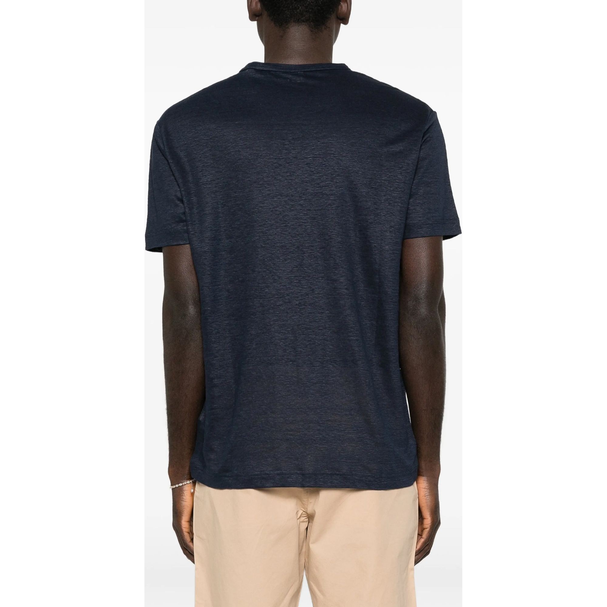 GANT Marškinėliai vyrams, Mėlyna, LINEN SS T-SHIRT 4