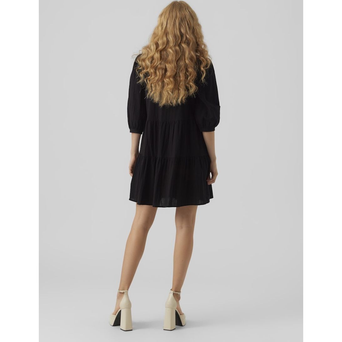 VERO MODA Mini suknelė moterims, Juoda, VMPRETTY 3/4 TUNIC W 5