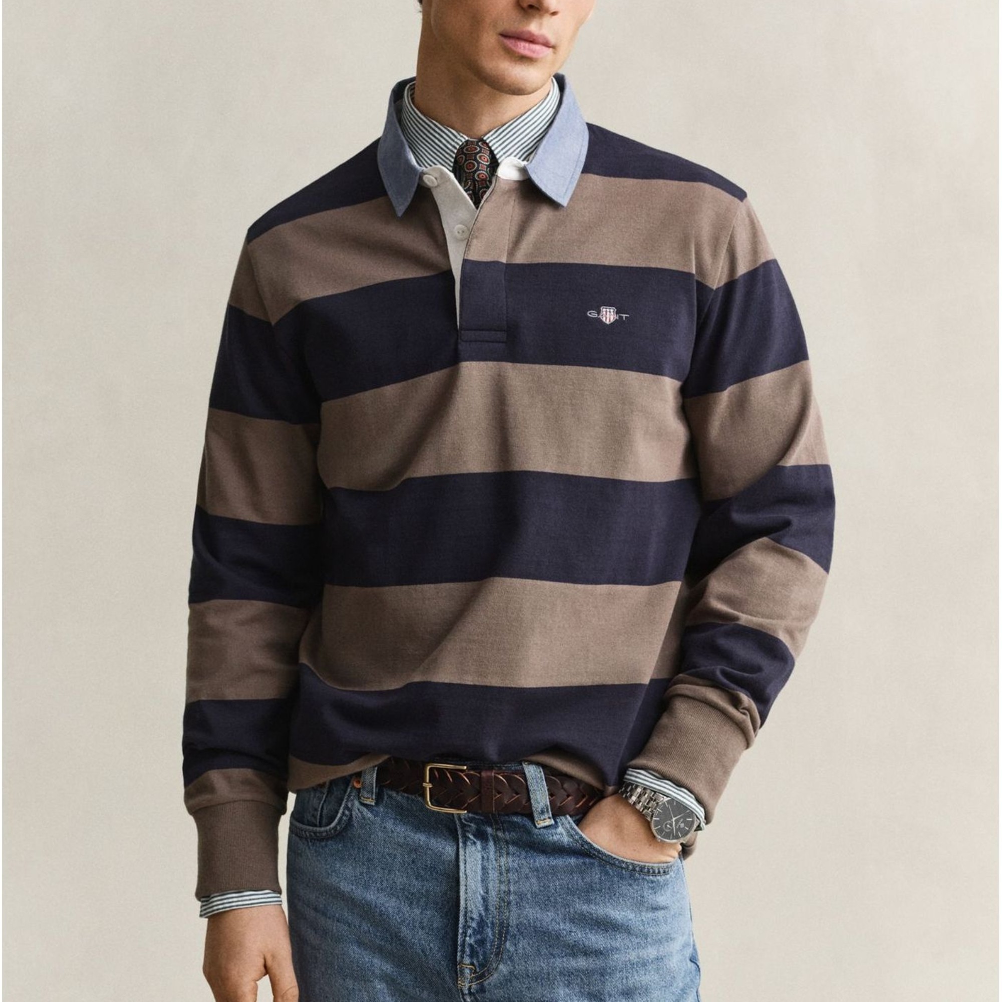 GANT Polo marškiniai ilgos rank. vyrams, Marga, Classic heavy rugger 2