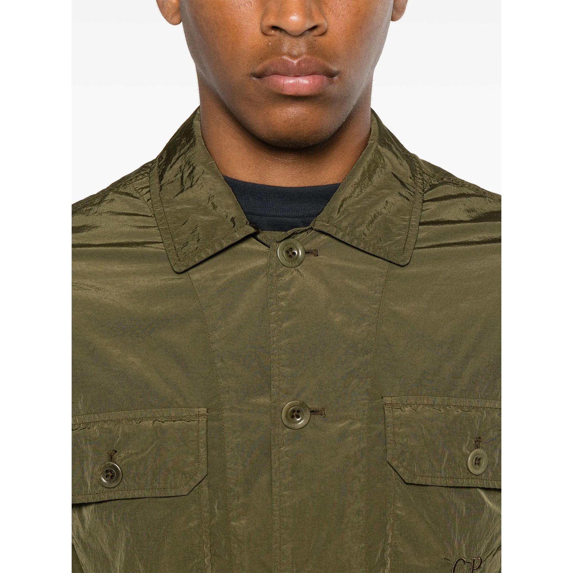 C.P. COMPANY Marškiniai ilgomis rankovėmis vyrams, Pilka, Chrome-r pocket overshirt 5