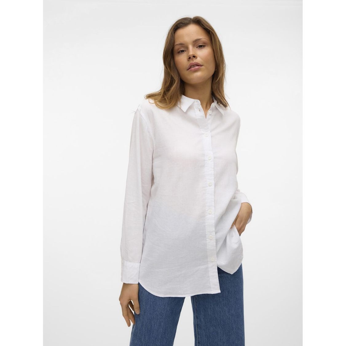 VERO MODA Marškiniai moterims, Balta, Vmlinn shirts 5