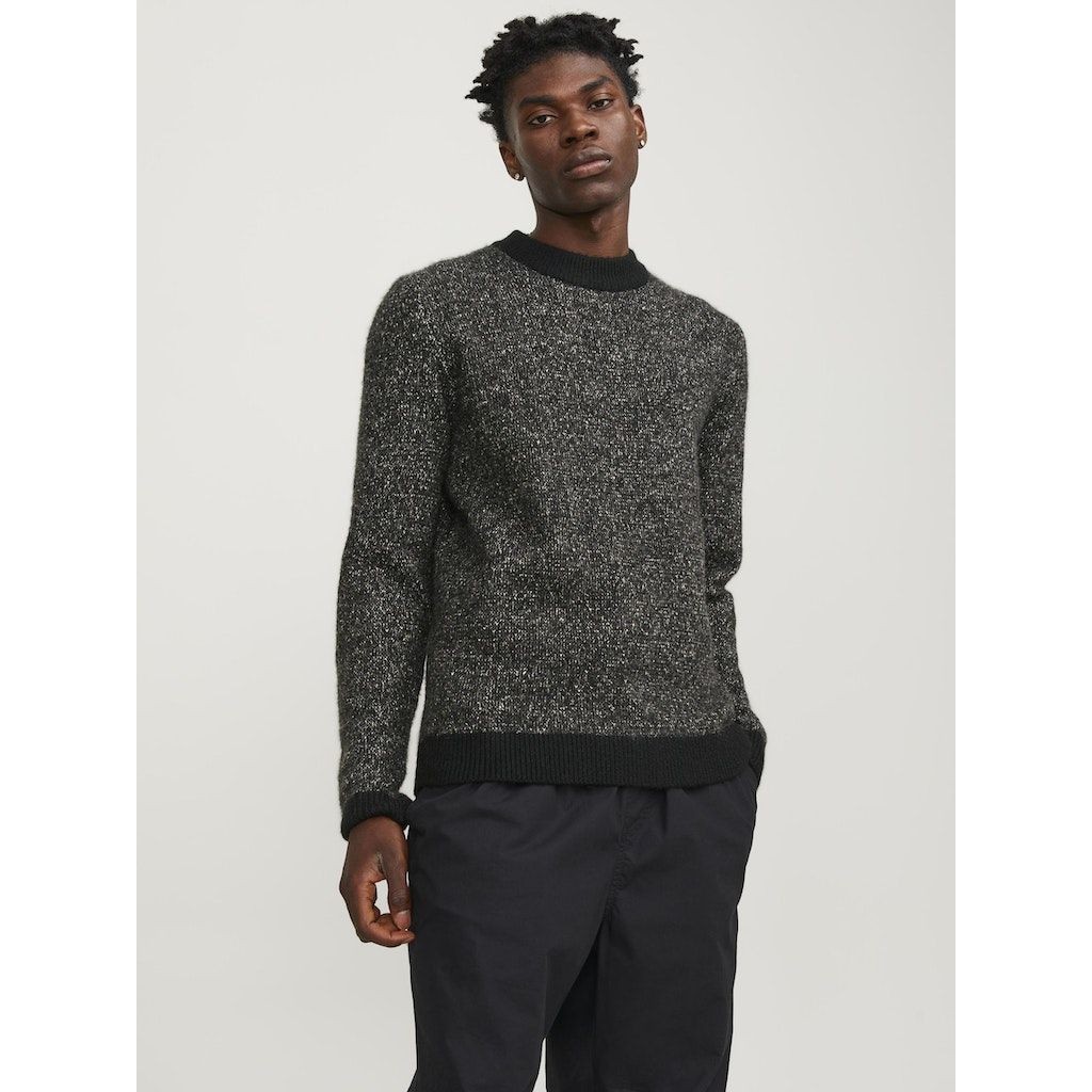 JACK & JONES Megztinis vyrams, Juoda, JCOSPACE KNIT MOCK NEC 2