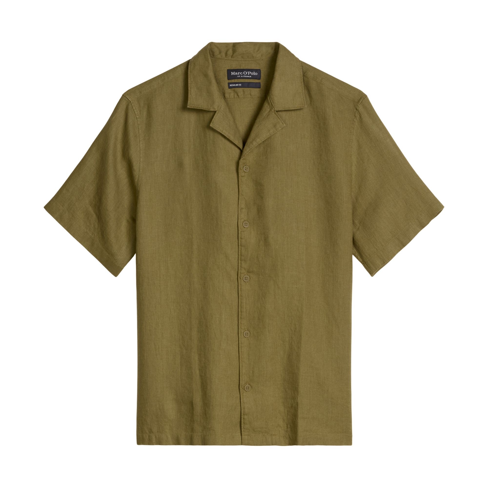 MARC O'POLO Marškiniai trump. rankovėmis vyrams, Žalia, 5000013939 Shirts sho