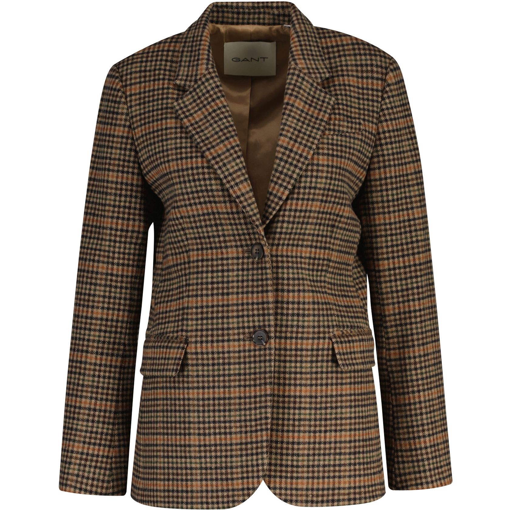 GANT Švarkas moterims, Ruda, reg wool houndstooth blazer 1