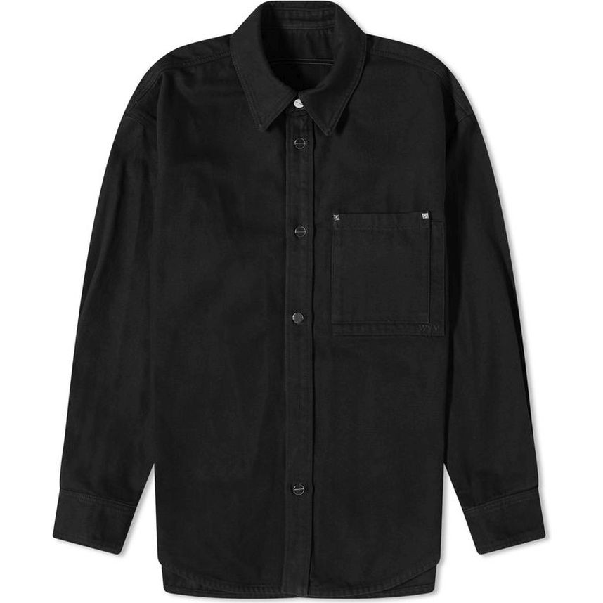 WOOYOUNGMI Marškiniai ilgomis rankovėmis vyrams, Juoda, Mens shirt
