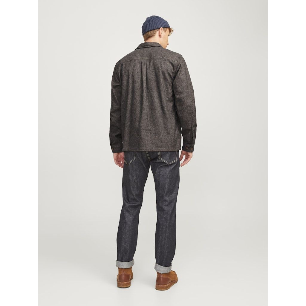 JACK & JONES Lengva striukė vyrams, Juoda, Raymond melange solid 2