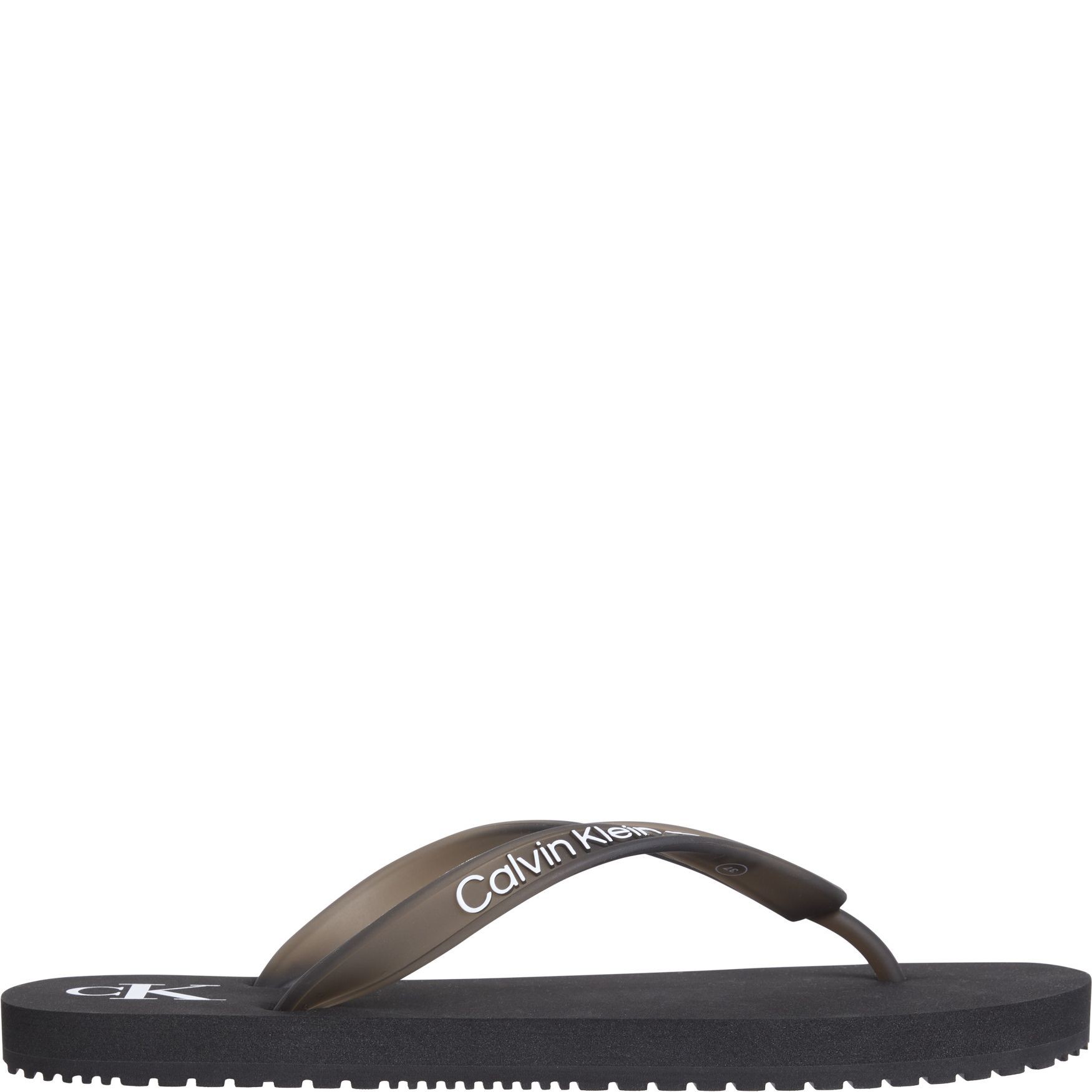 CALVIN KLEIN JEANS Pliažo šlepetės per pirštą moterims, Juoda, Beach sandal 2