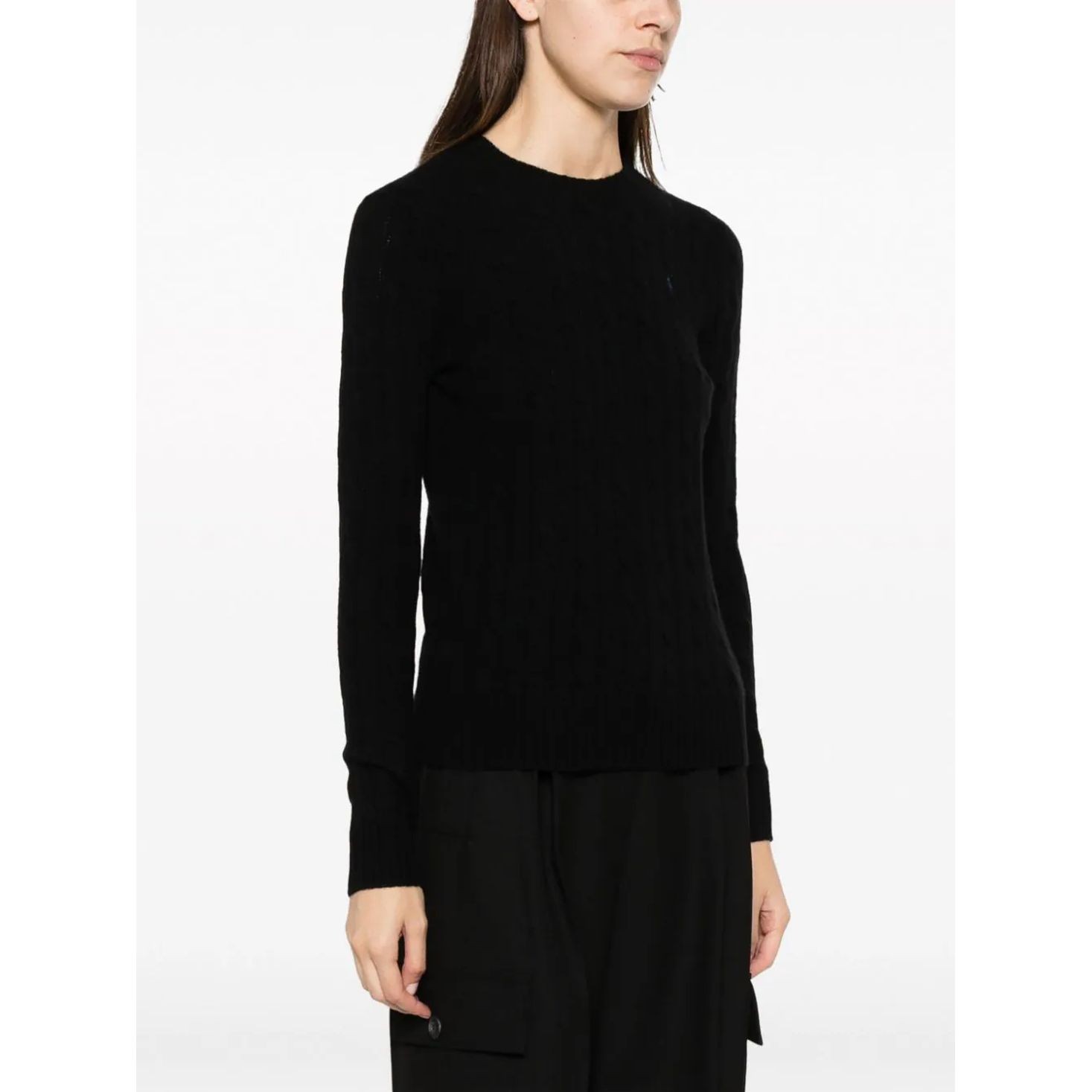 POLO RALPH LAUREN Sportinis nertinis moterims, Juoda, Julianna long sleeve pullover 3