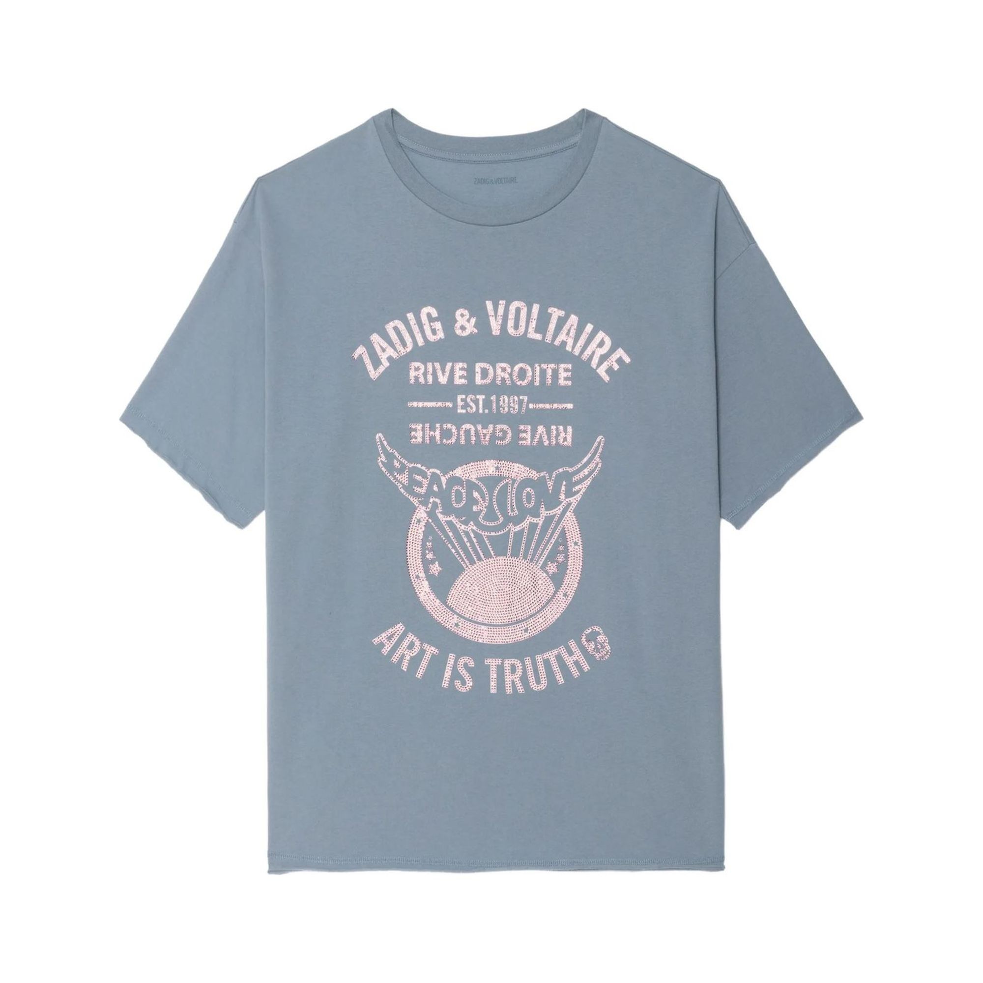 ZADIG&VOLTAIRE Marškinėliai trump. rankovėmis moterims, Balta, Berry bc blason peace strass