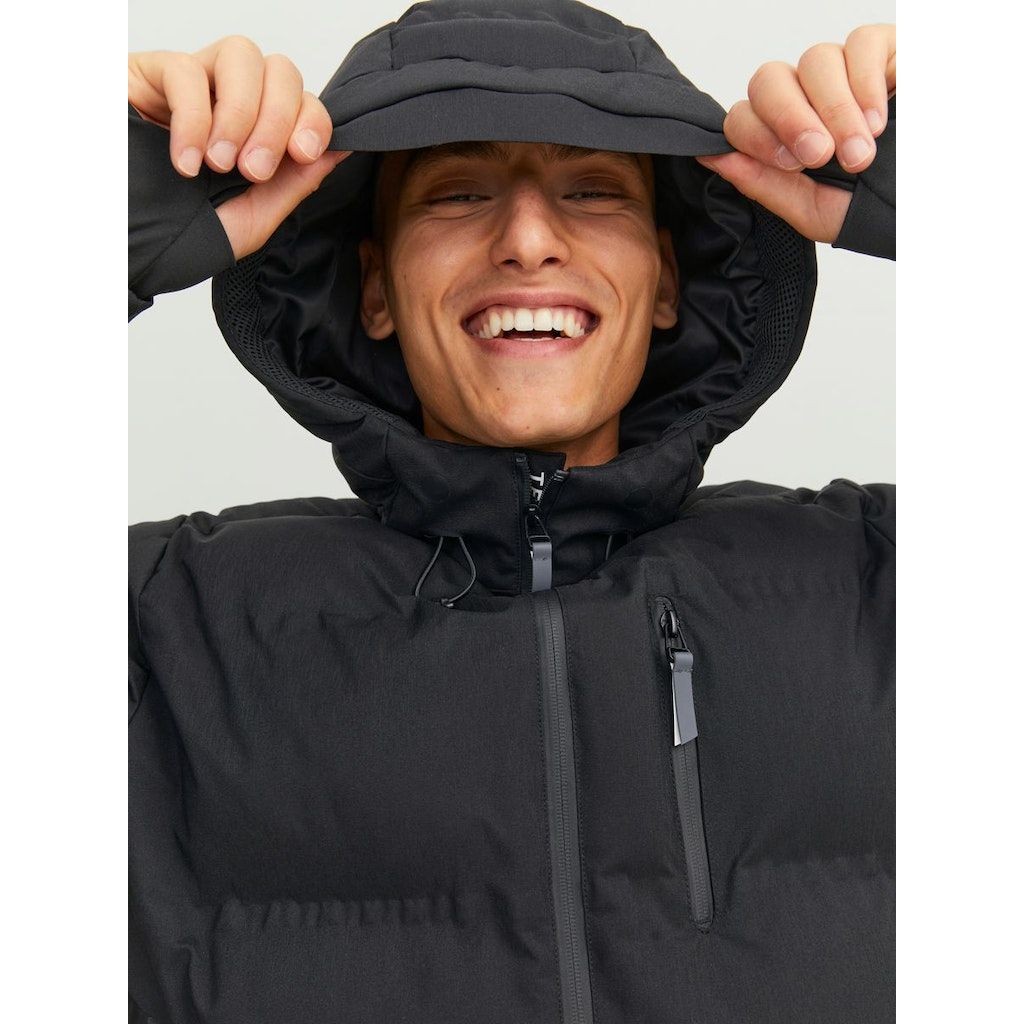 JACK & JONES Striukė vyrams, Juoda, JCOSWEEP PUFFER SN 7