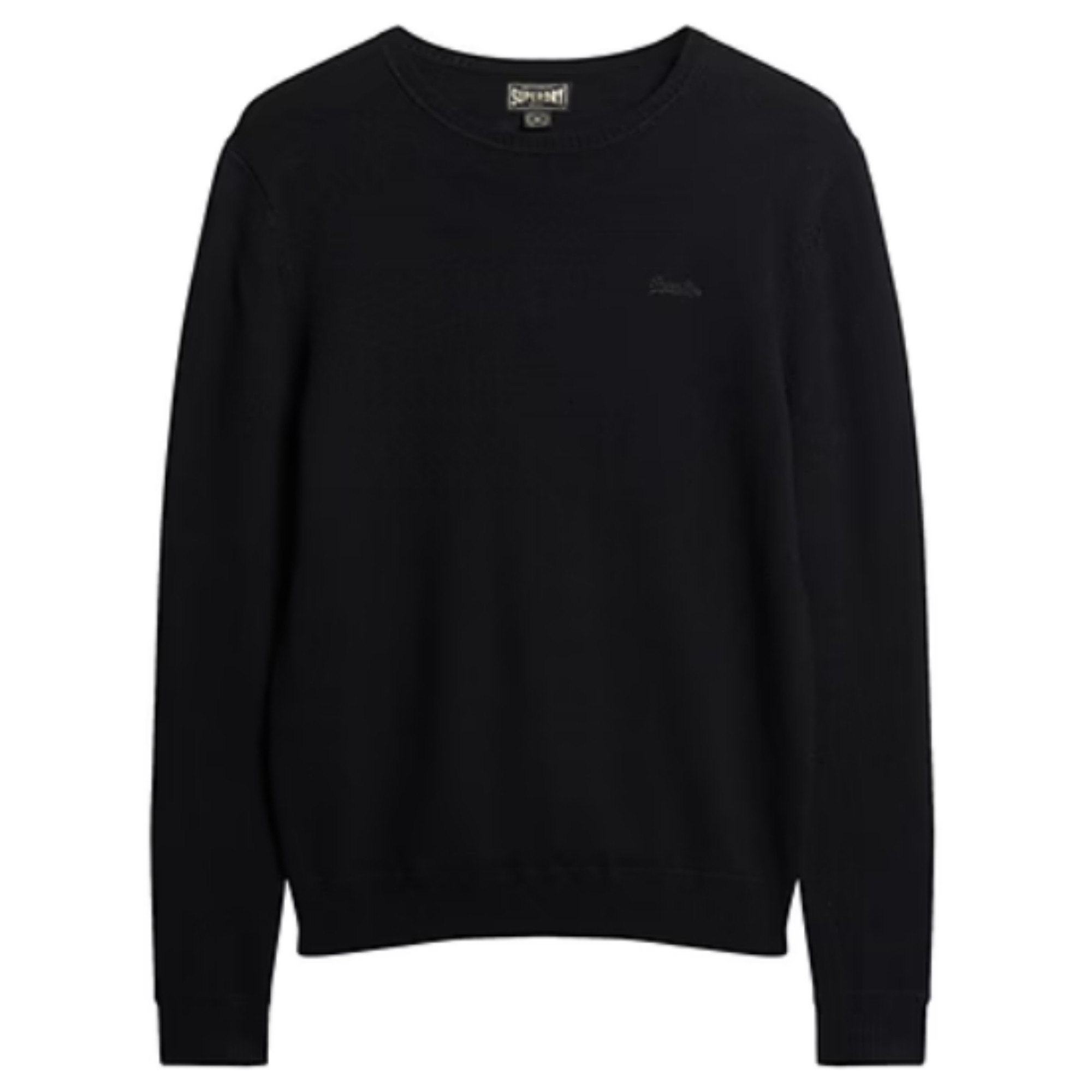 SUPERDRY Vyriškas megztinis, juodas, ESSENTIAL SLIM FIT C