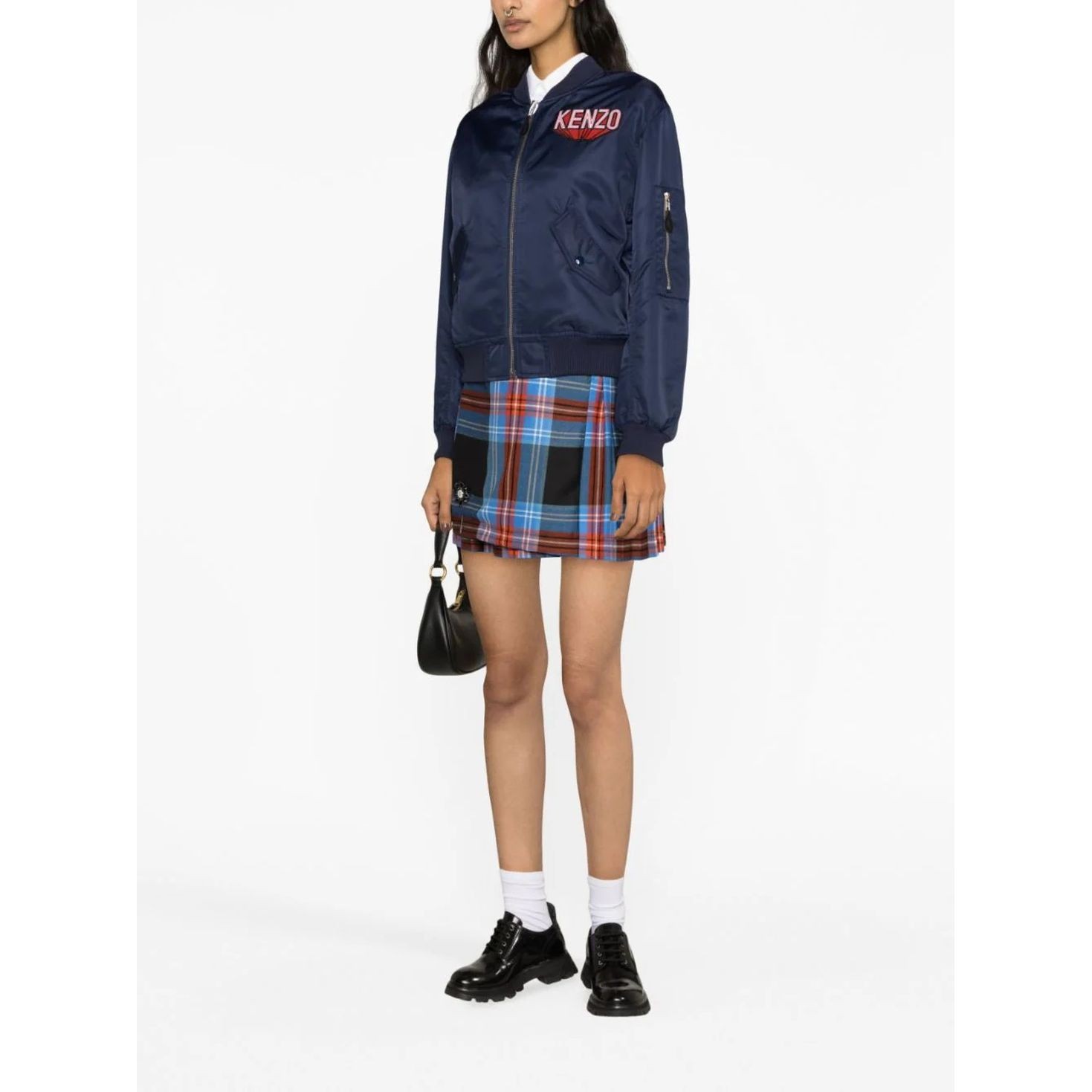 KENZO Bomberis moterims, Mėlyna, Kenzo 3d bomber jacket 3