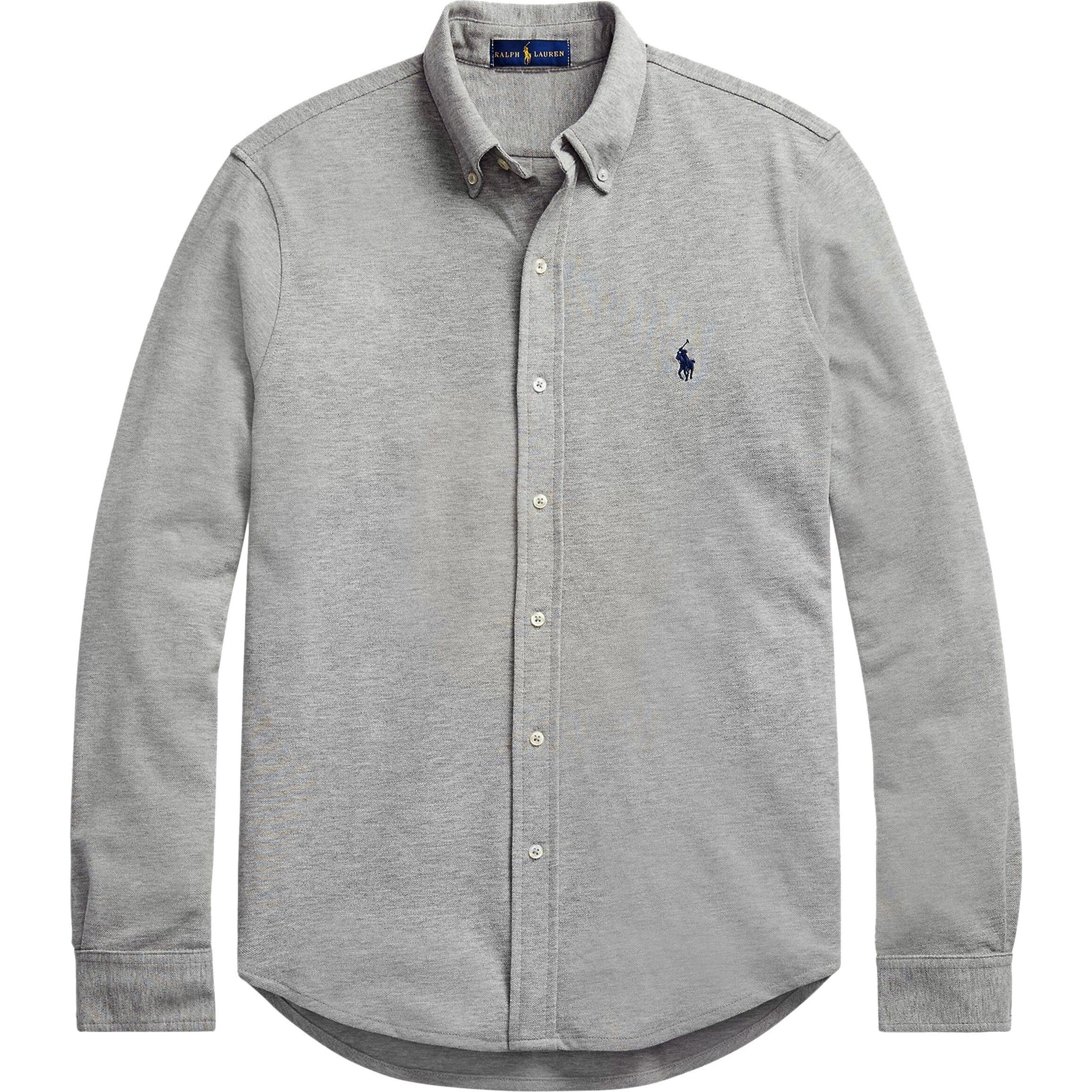 POLO RALPH LAUREN Marškiniai ilgomis rankovėmis vyrams, Pilka, Long sleeve knit 1