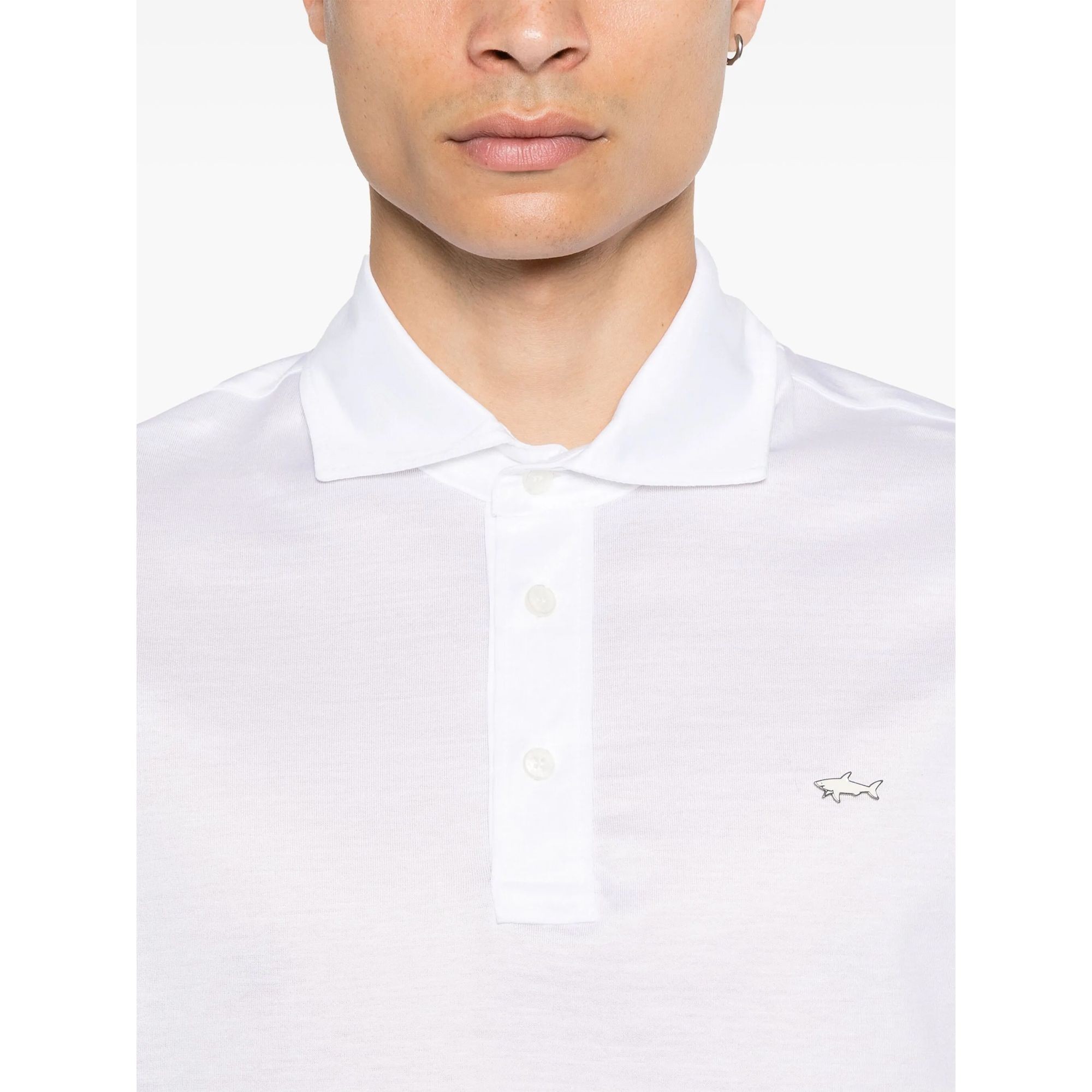 PAUL&SHARK Polo marškiniai trumpos rank. vyrams, Balta, men's knitted poloshirt 5