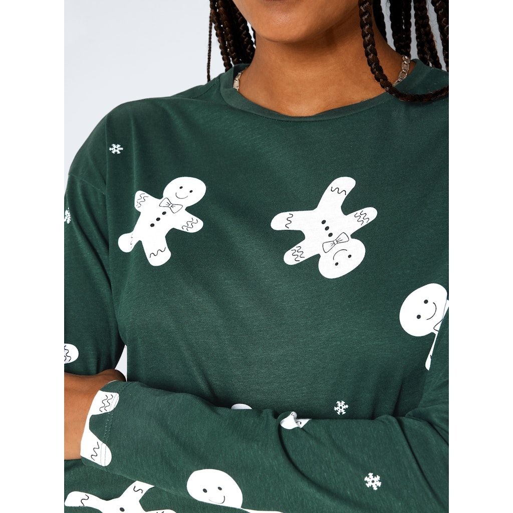 NOISY MAY Palaidinės moterims, Žalia, NMMILLE CHRISTMAS L/S 5